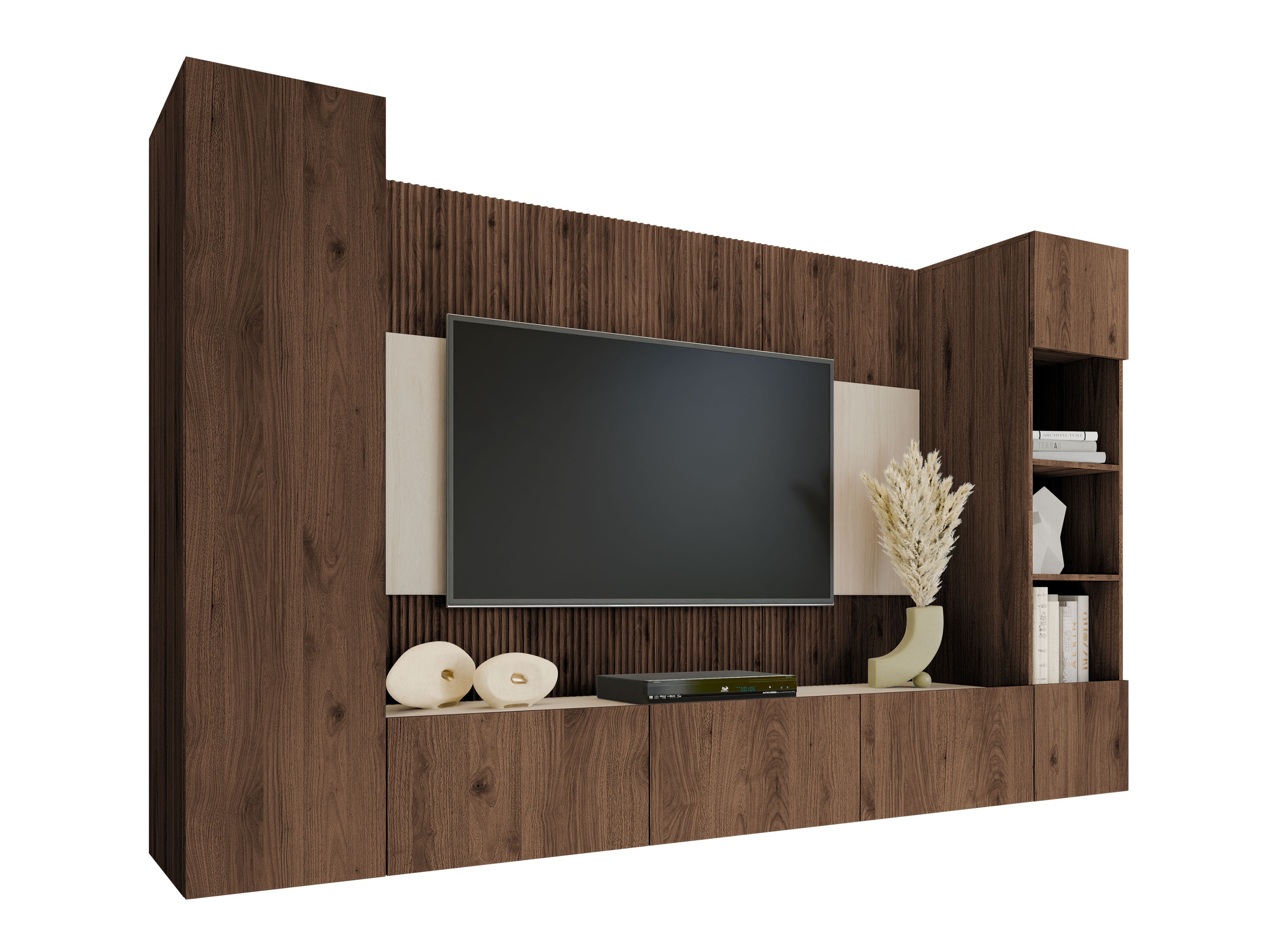 Stofusett Comfivo Salix IV (Valhneta + Ljóst Travertine)