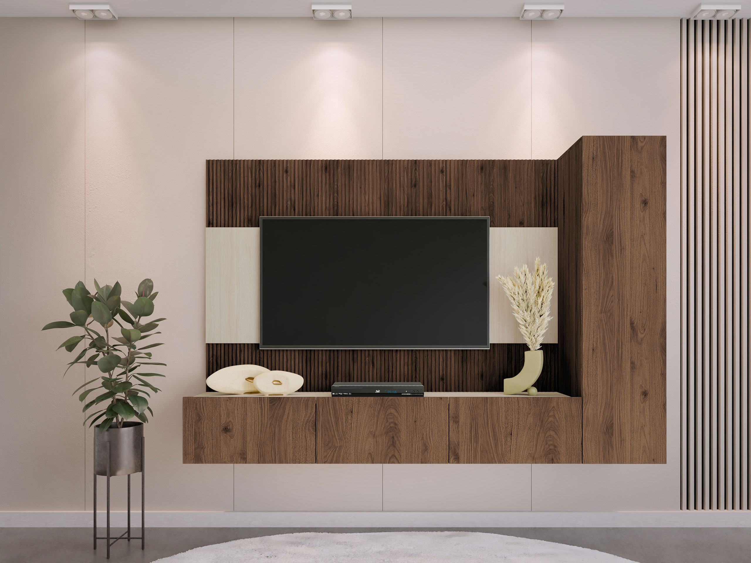 Stofusett Comfivo Salix VI (Valhneta + Ljóst Travertine)