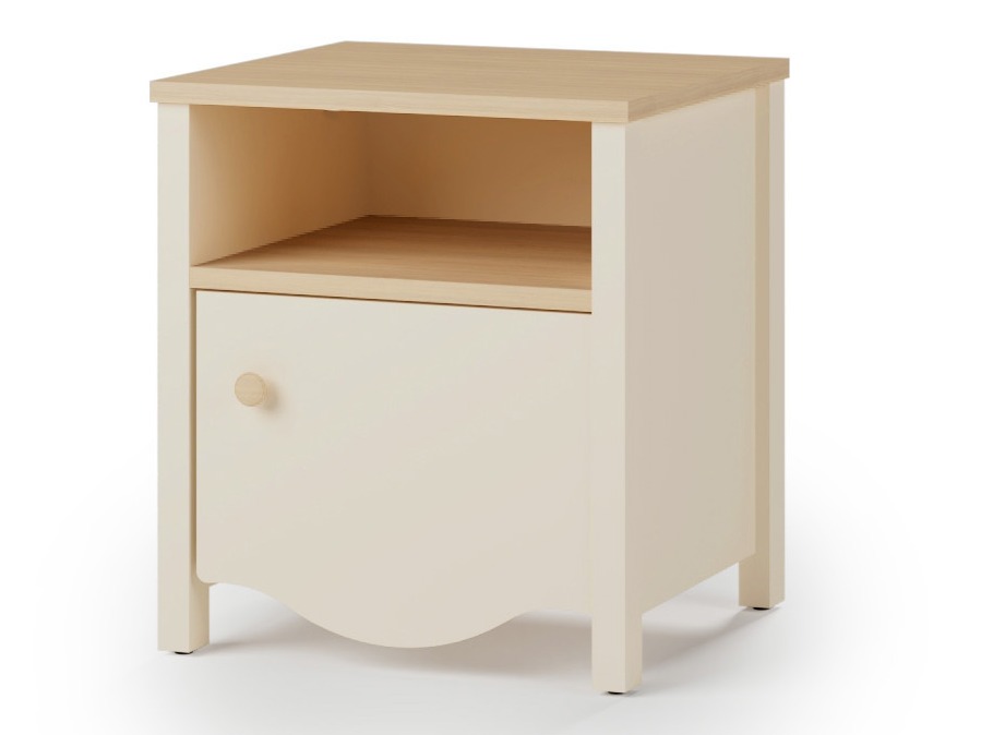 Náttborð Velferi 117 (Beige + Eik)