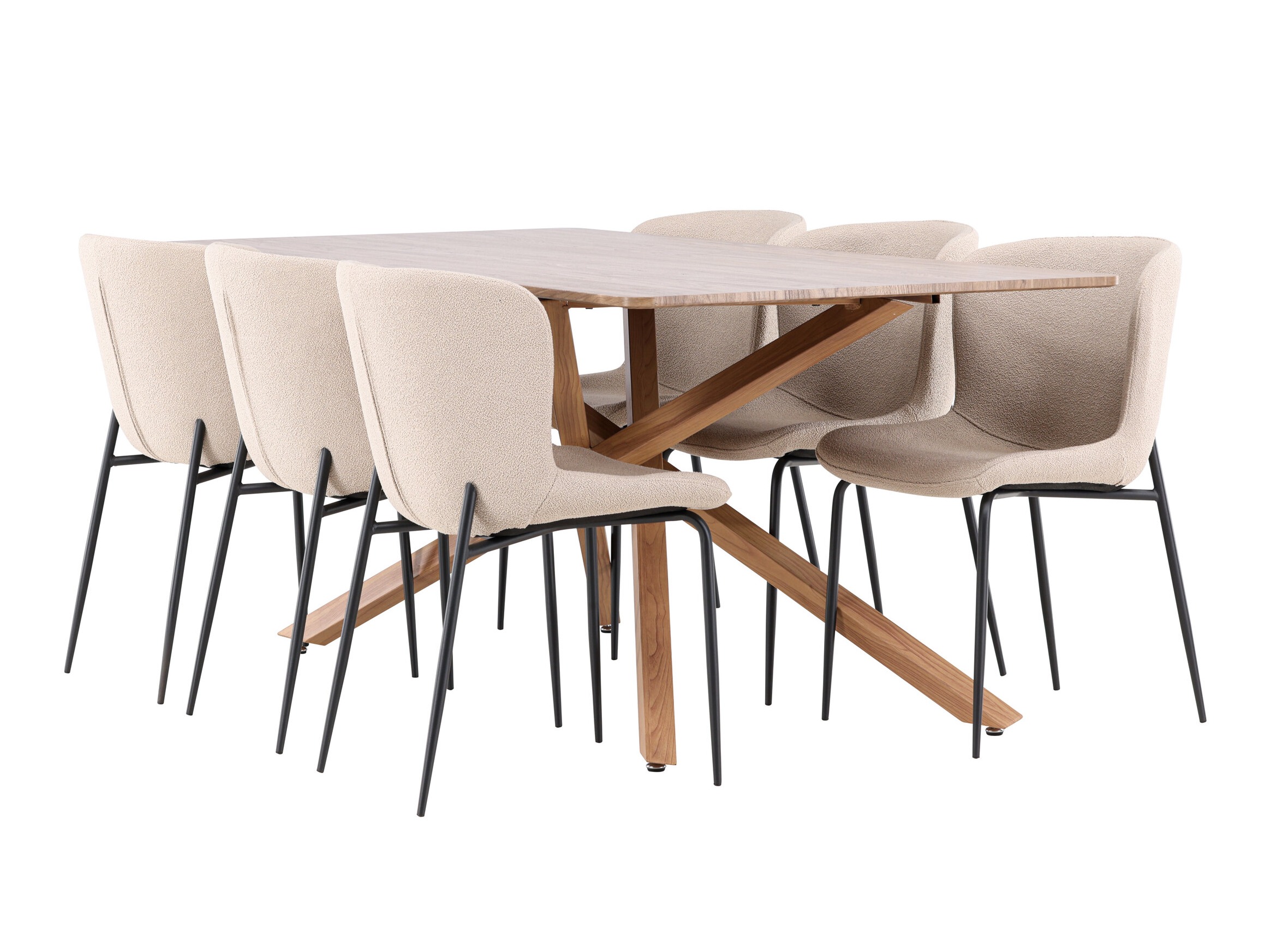 Borðstofusett Dallas 5102 (Beige)