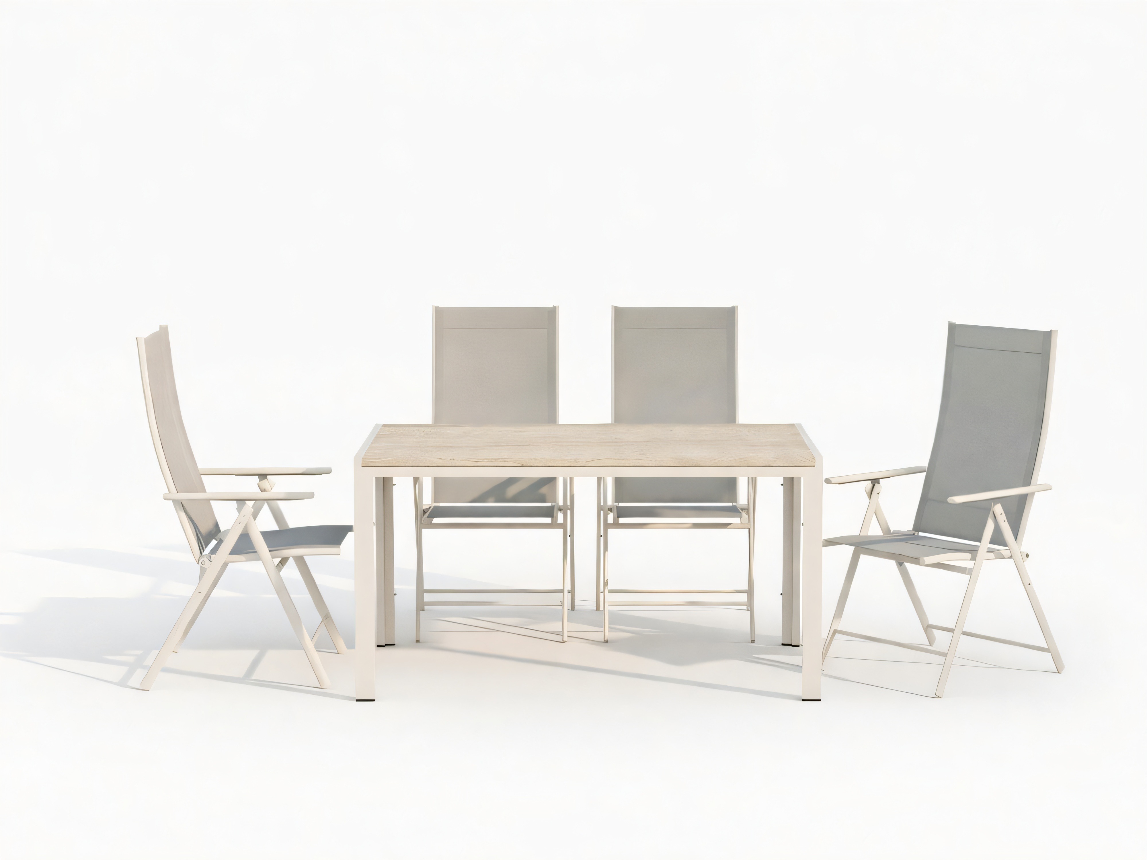 Borð og stólasett Dallas 5261 (Beige)