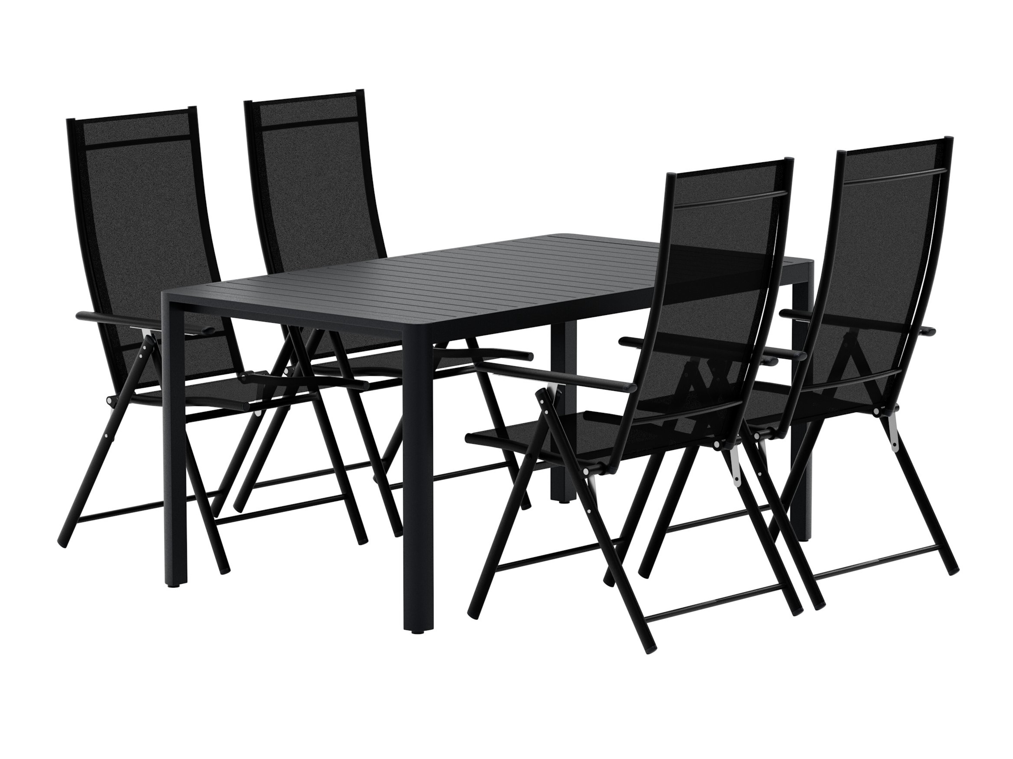 Borð og stólasett Dallas 5255 (Svartur)
