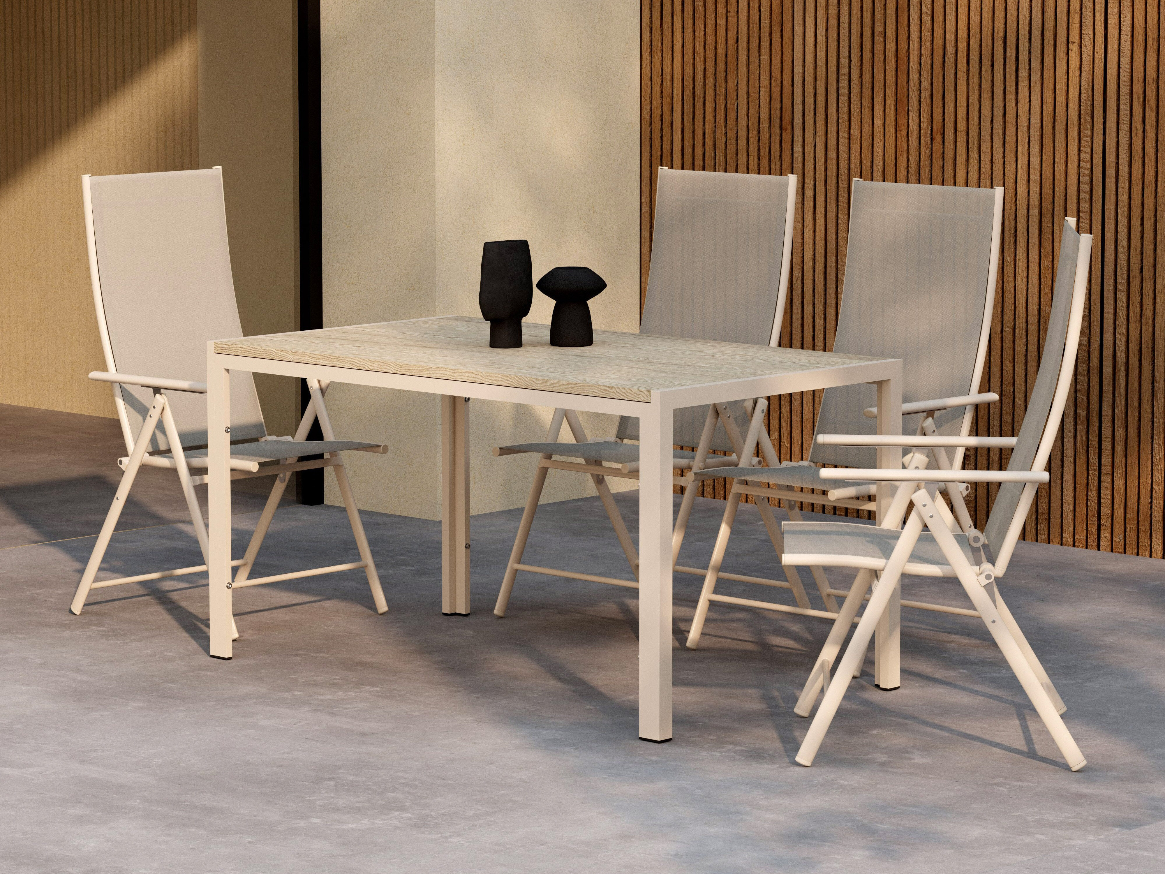 Borð og stólasett Dallas 5261 (Beige)