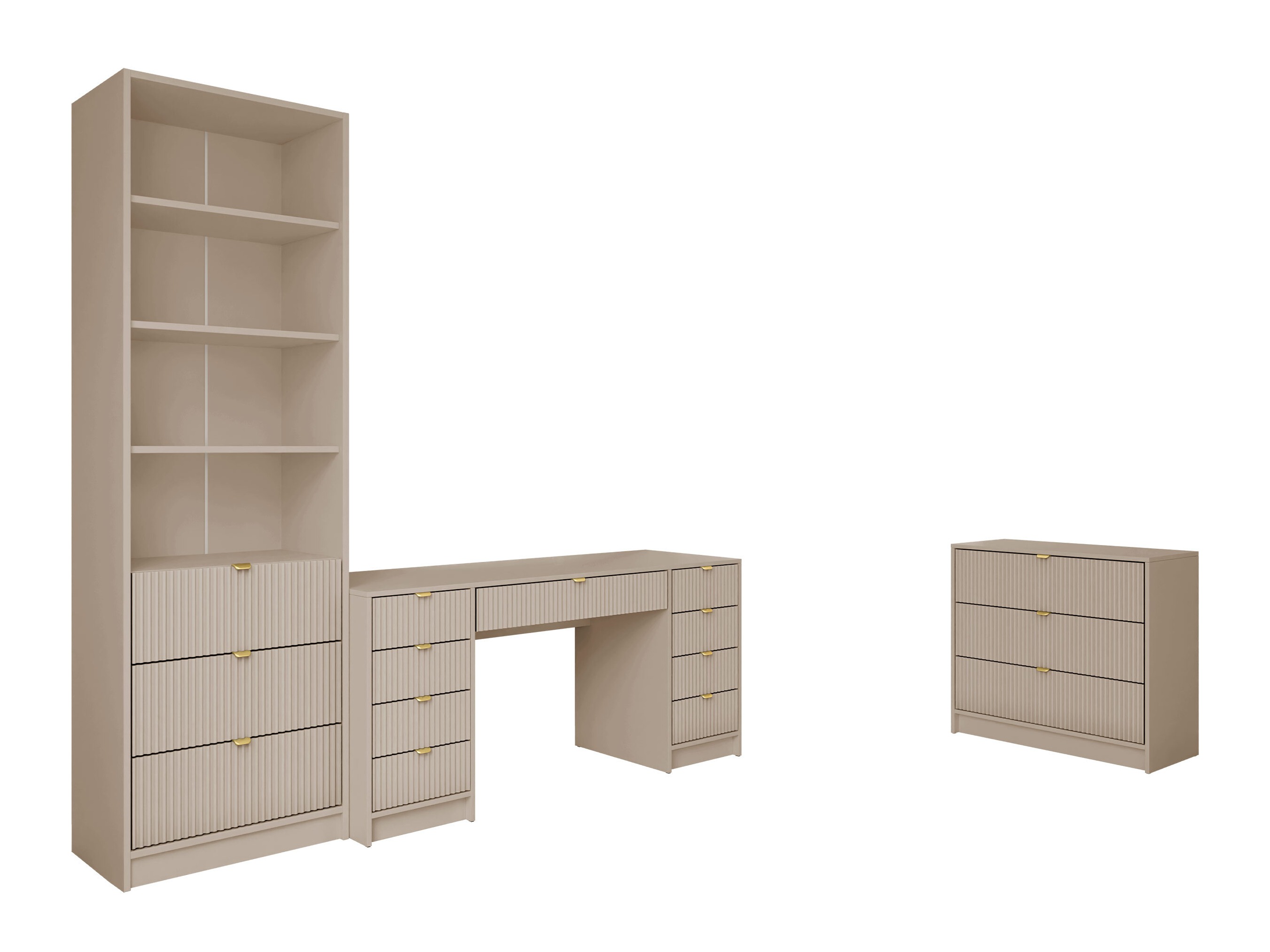 Heimaskrifstofusett Comfivo Papilio VI (Beige)
