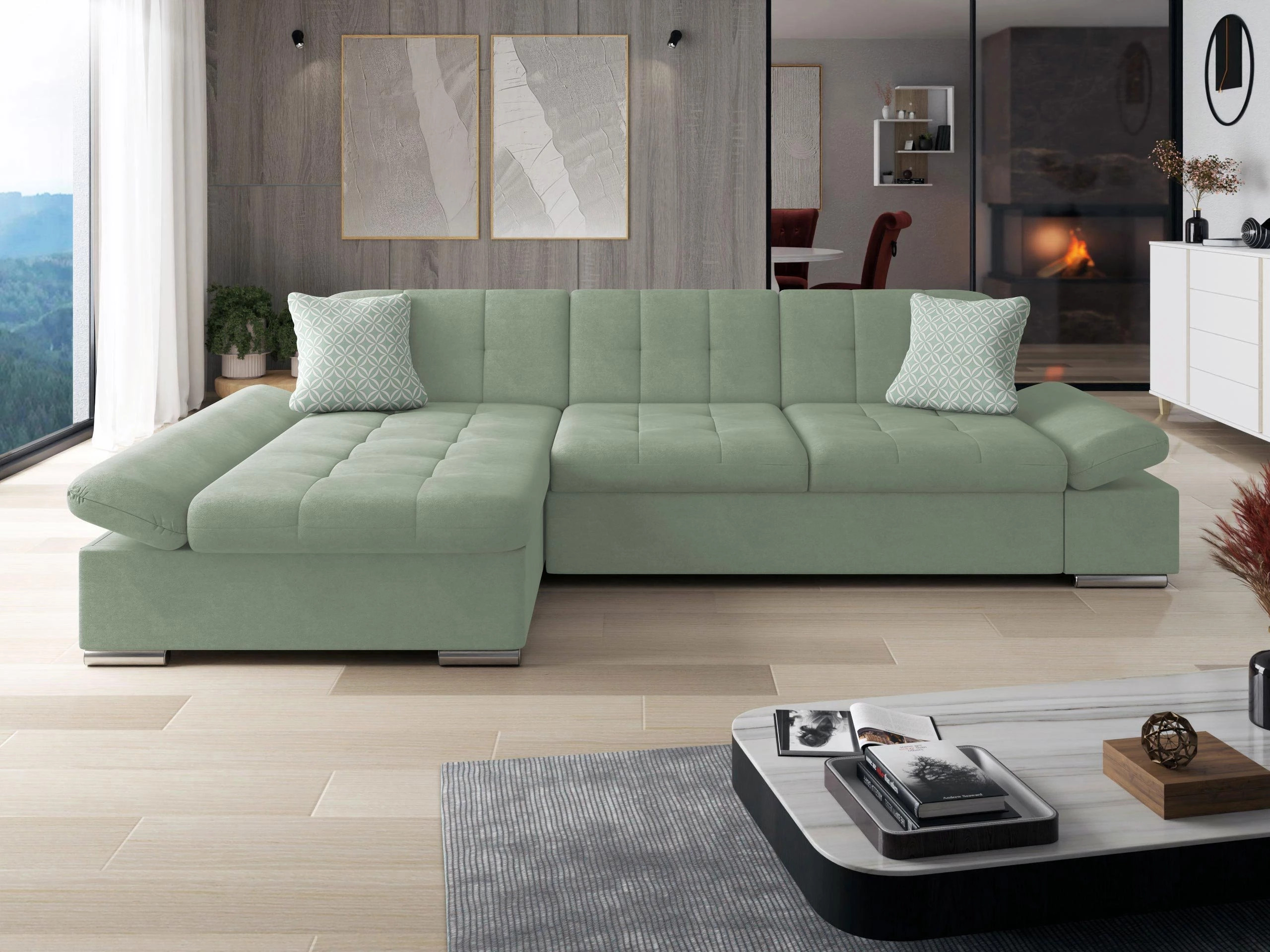 Horn­sófi Comfivo Sanitas I (Uttario Velvet 2954 + Evo 29)