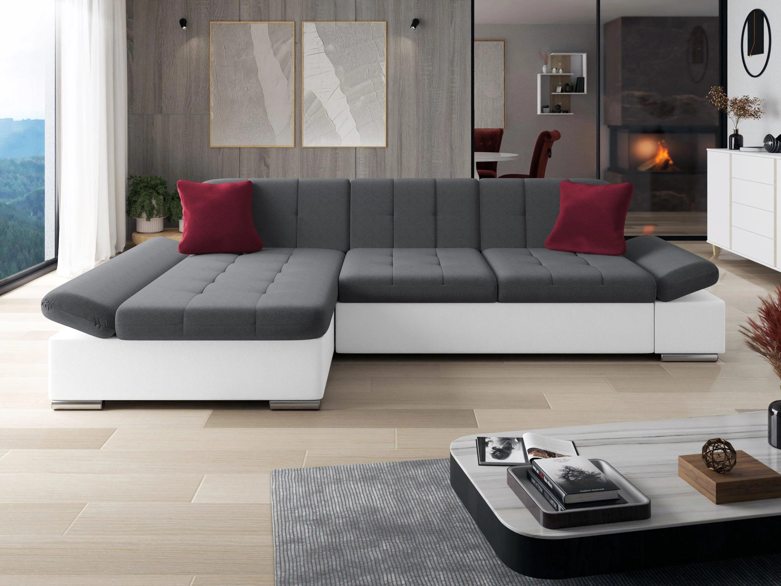 Horn­sófi Comfivo Serenitas (Soft 017 + Kronos 22 + Kronos 02)