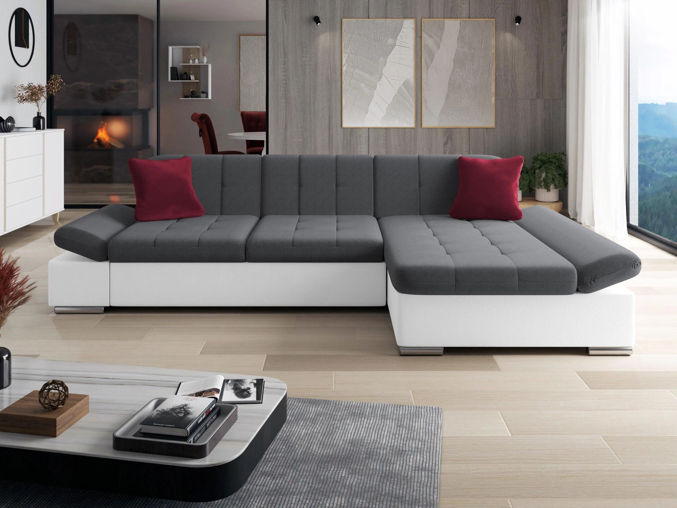 Horn­sófi Comfivo Serenitas (Soft 017 + Kronos 22 + Kronos 02)