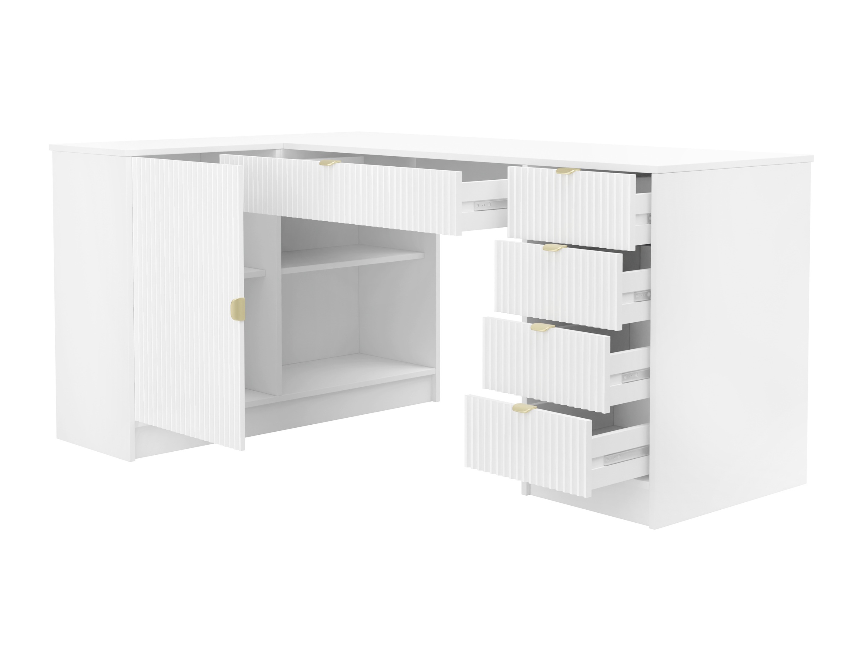 Hornskrifborð Comfivo Papilio II (Beige)