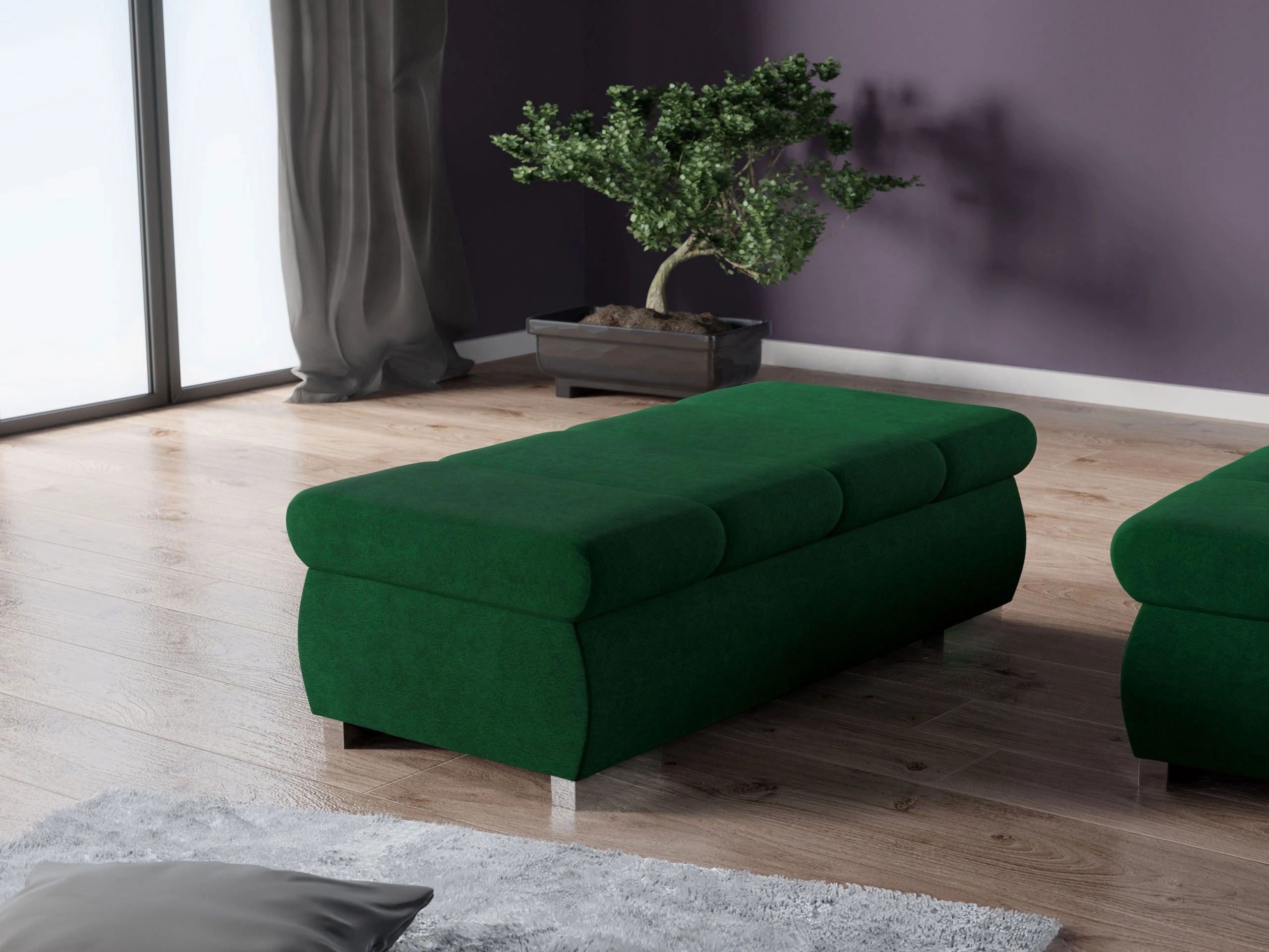 Bólstraður bekkur Comfivo Olivetum I (Uttario Velvet 2951)
