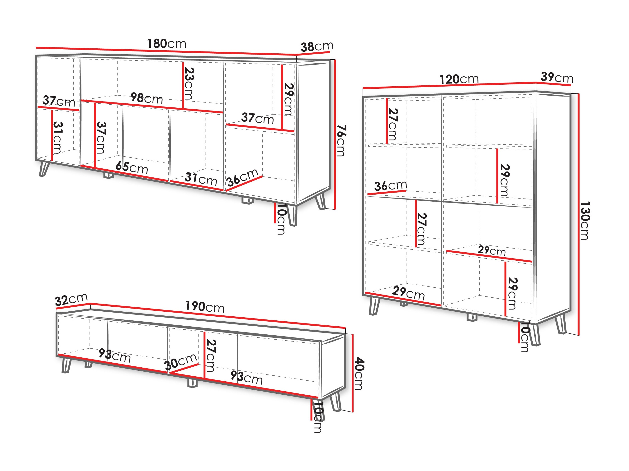Stofusett Levtive 104 (Matera-grátt + Kastaníulitur)