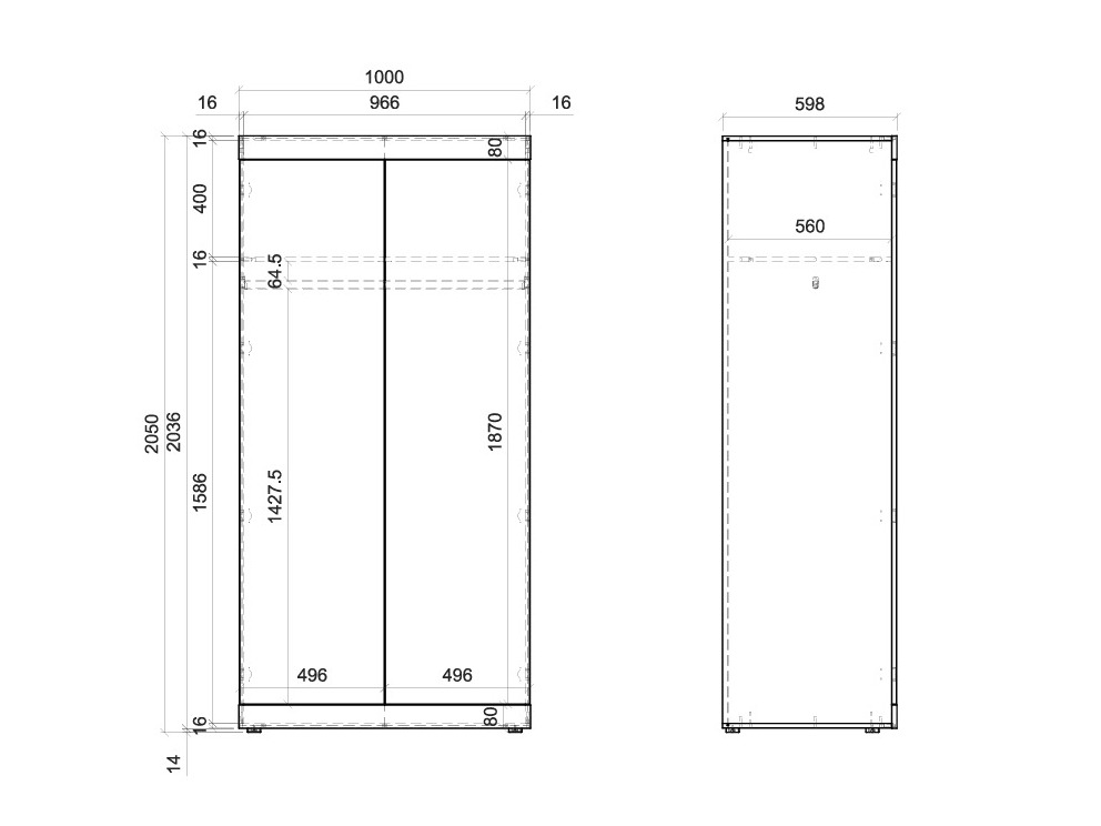 Fataskápur Orlcali 111