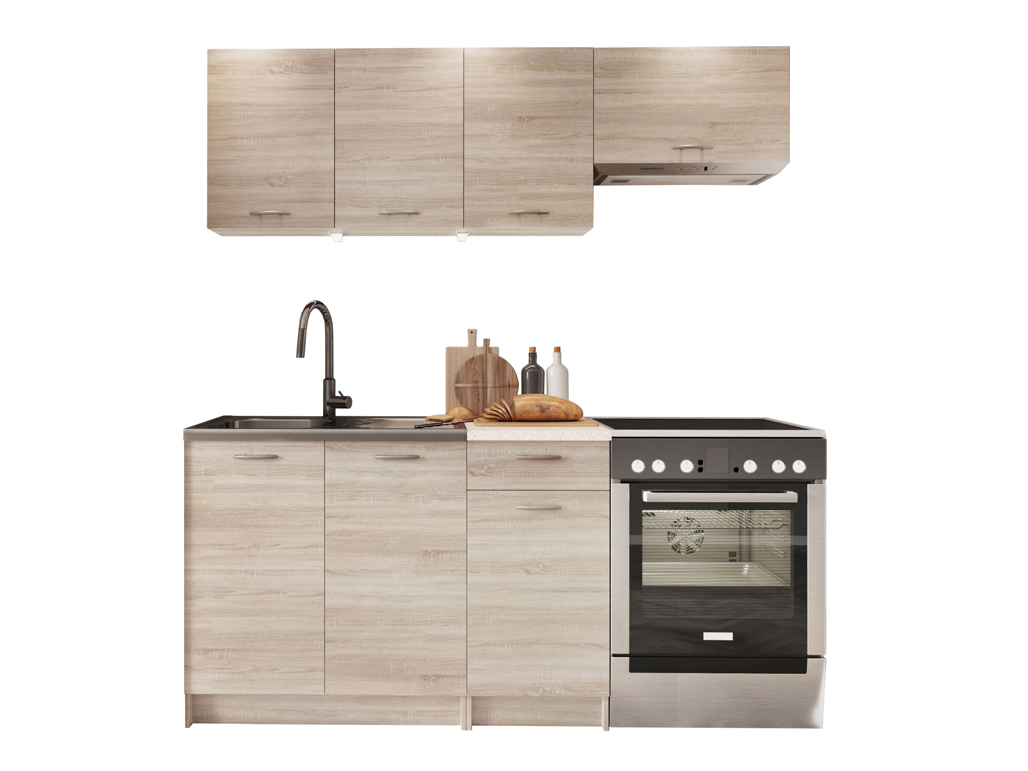 Eldhússett Ota (Sonoma-eik + Beige)
