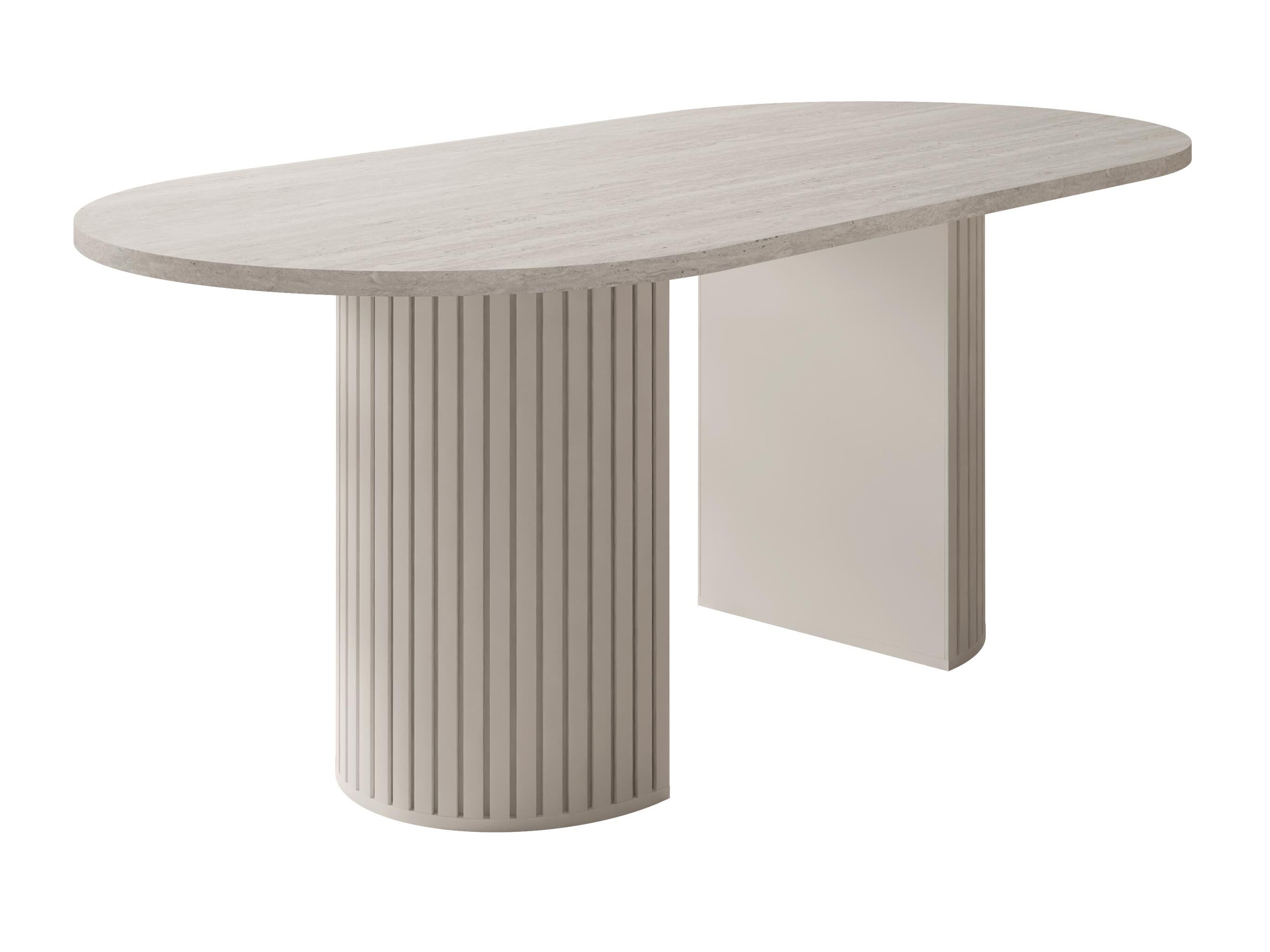 Borð Comfivo Ulma (Ljóst travertín + Beige)