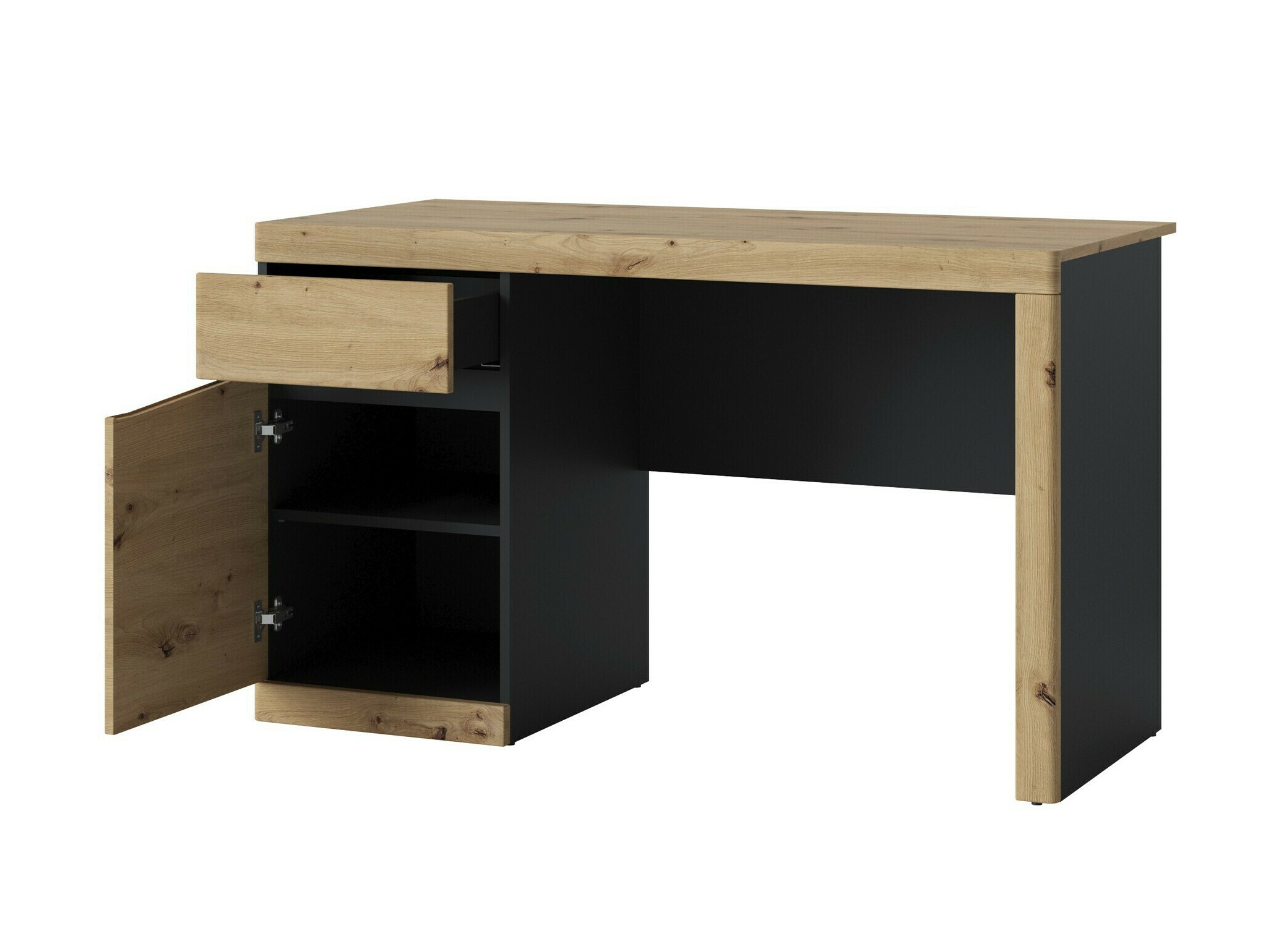 Heimaskrifstofusett Venlori 130 (Antrasít + Artisan-eik)