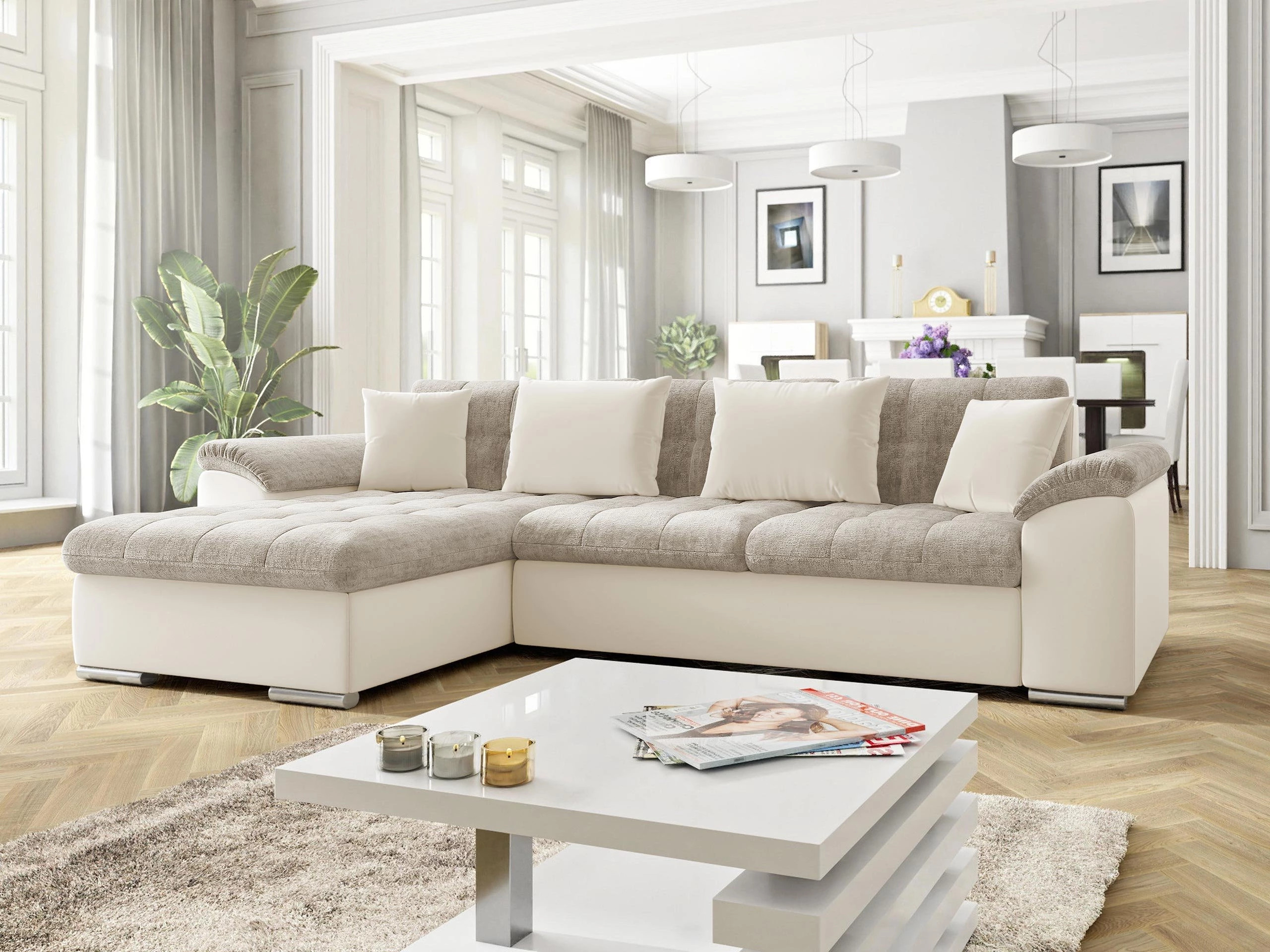 Horn­sófi Comfivo Mica (Magic Velvet 2250 + Miu 2041)