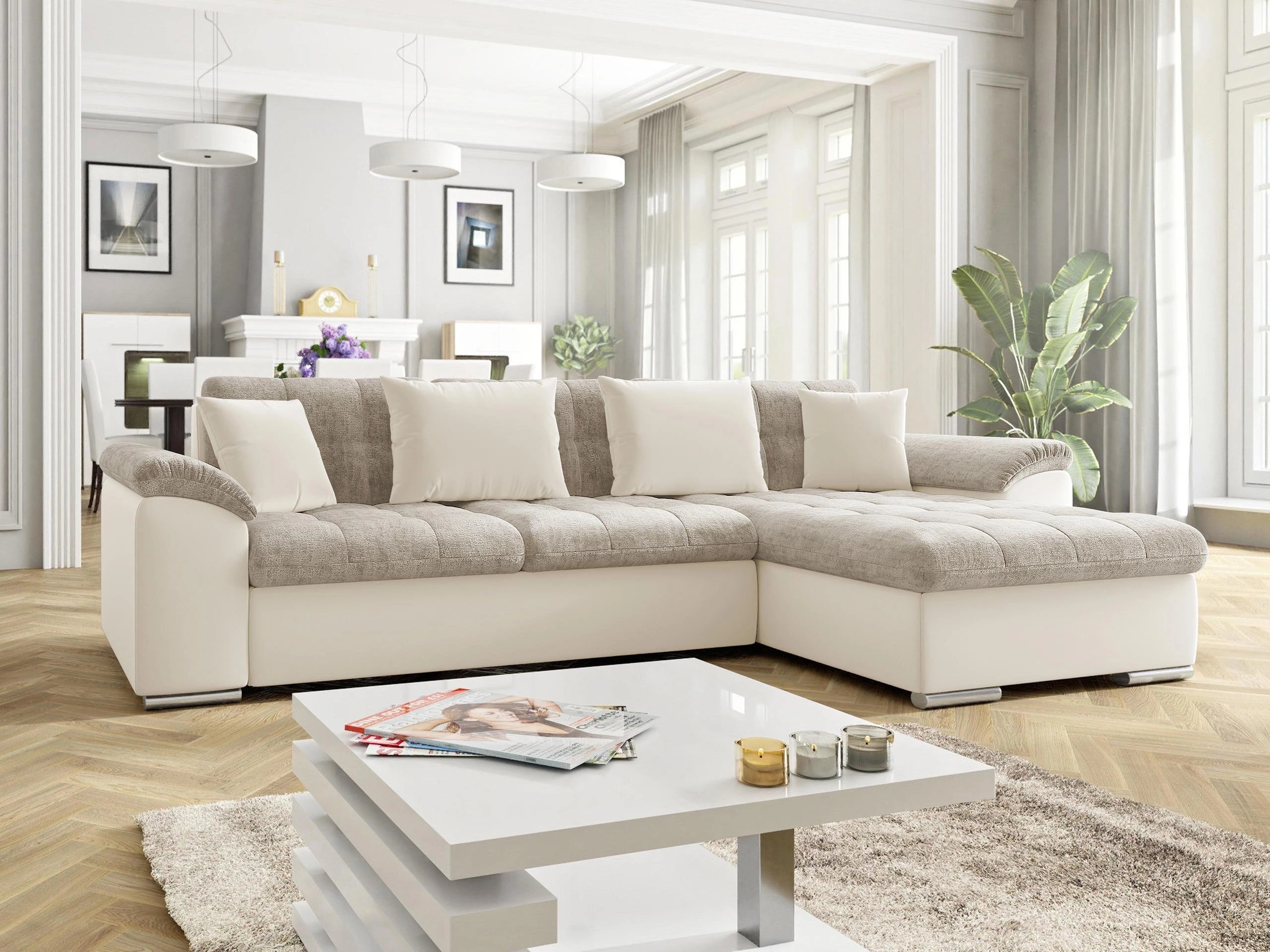 Horn­sófi Comfivo Mica (Magic Velvet 2250 + Miu 2041)