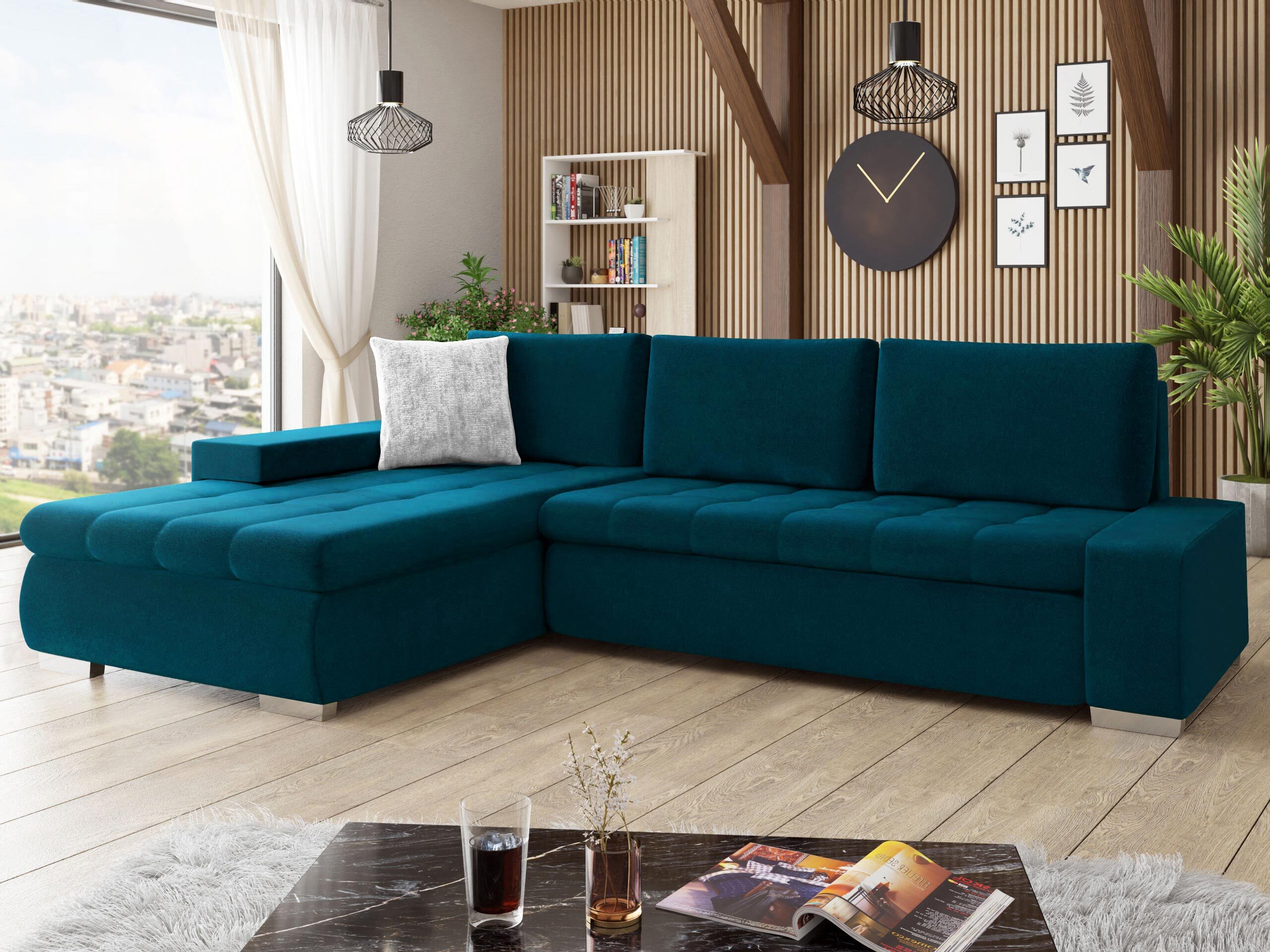 Horn­sófi Comfivo Nitor II (Venus Velvet 2911 + Miu 2059)