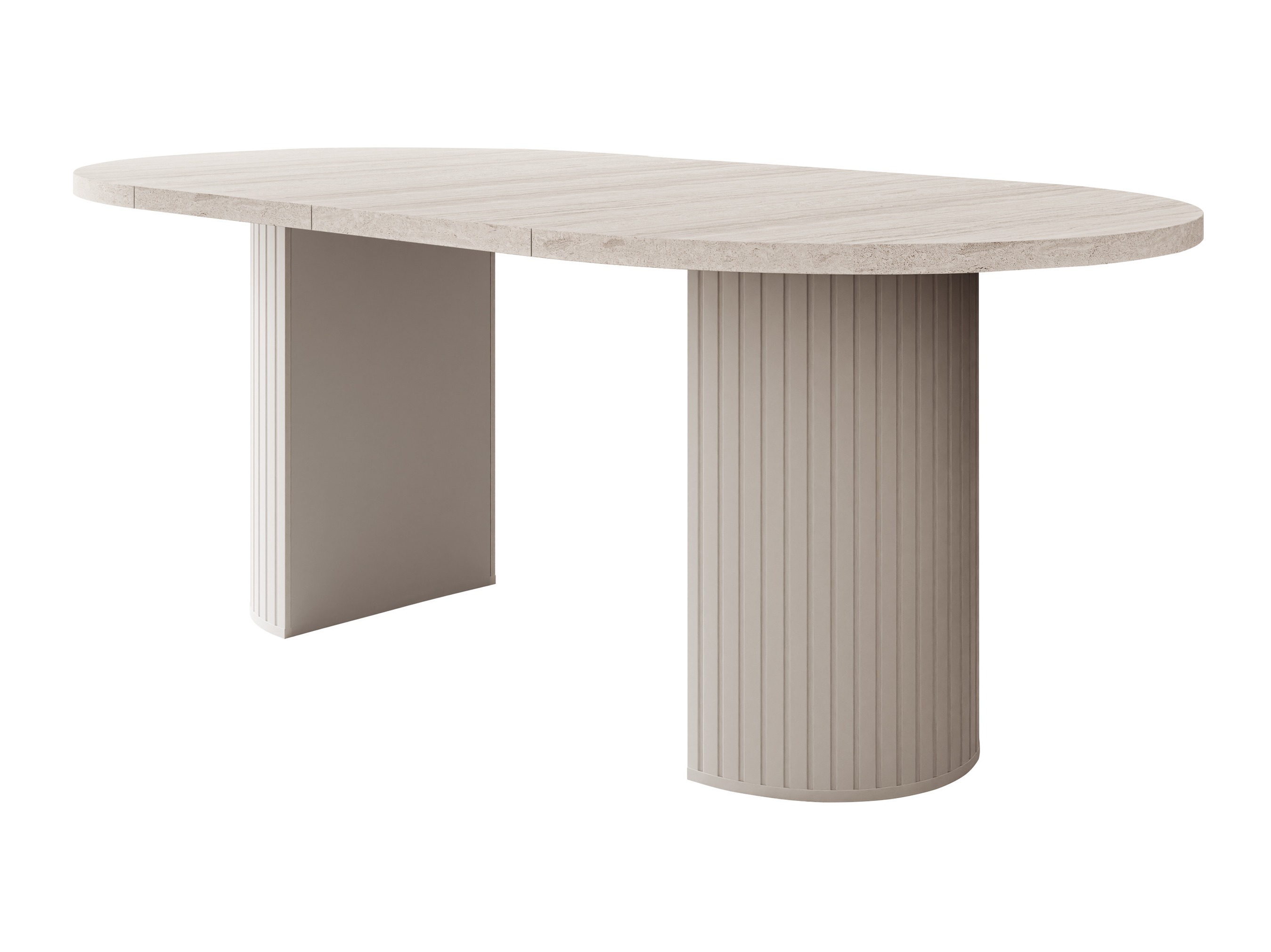 Borð Cupedo (Ljóst travertín + Beige)