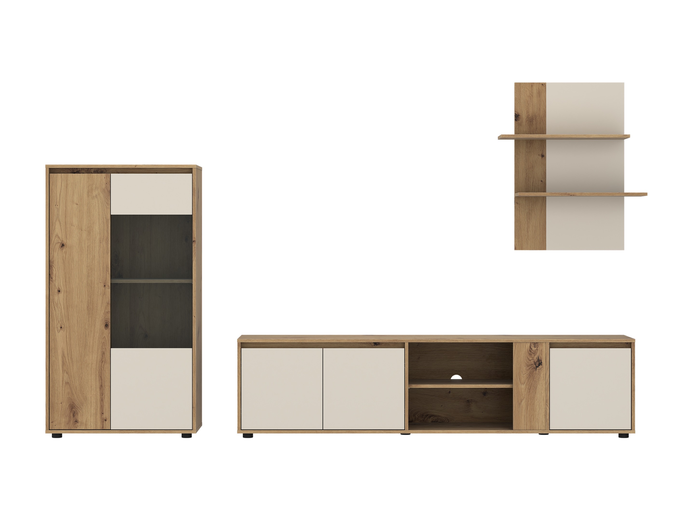 Stofusett Ontario 226 (Kasmír + Artisan-eik)