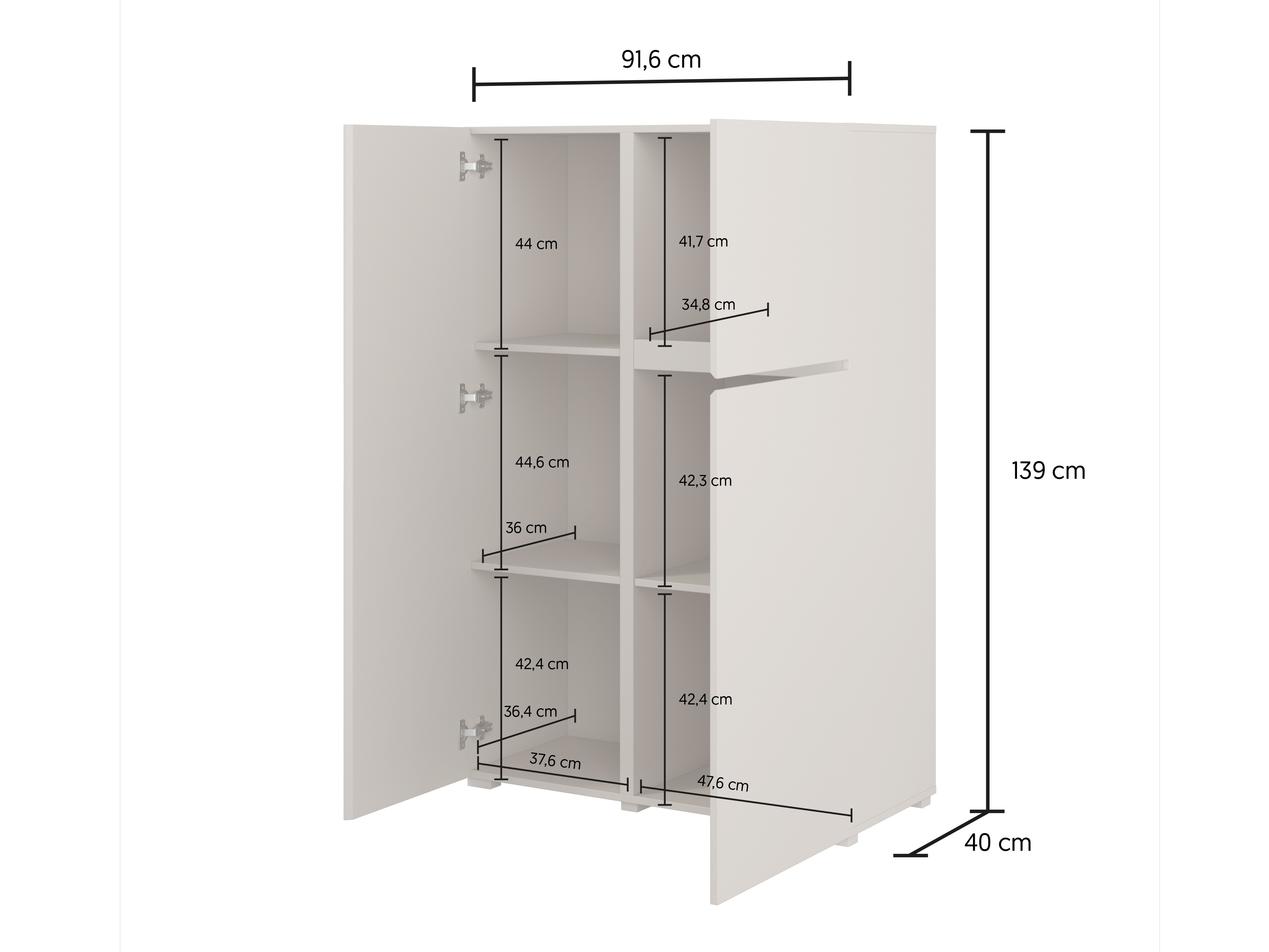 Stofusett Elbleve 104 (Hvítur)