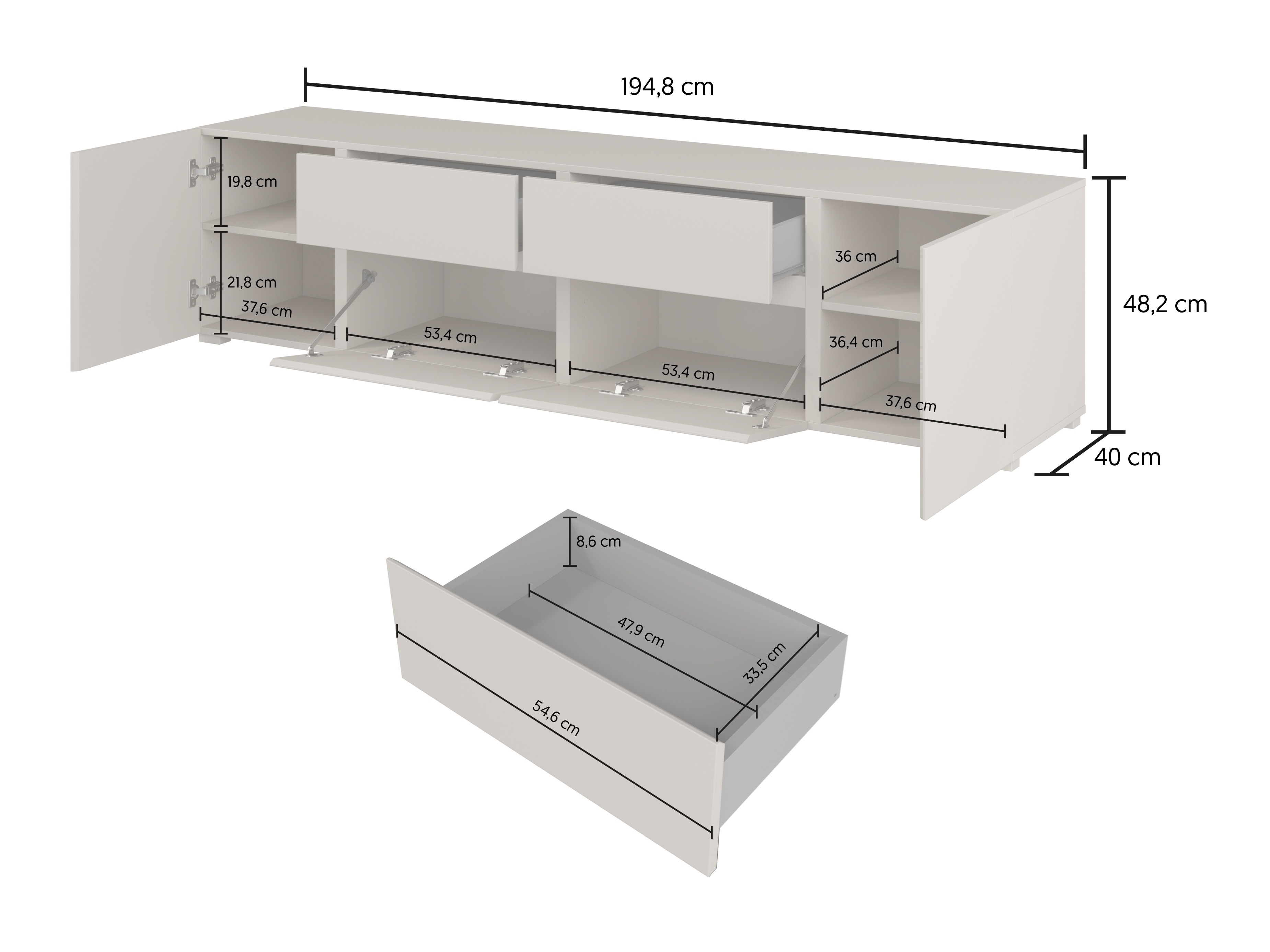 Stofusett Elbleve 104 (Svartur)
