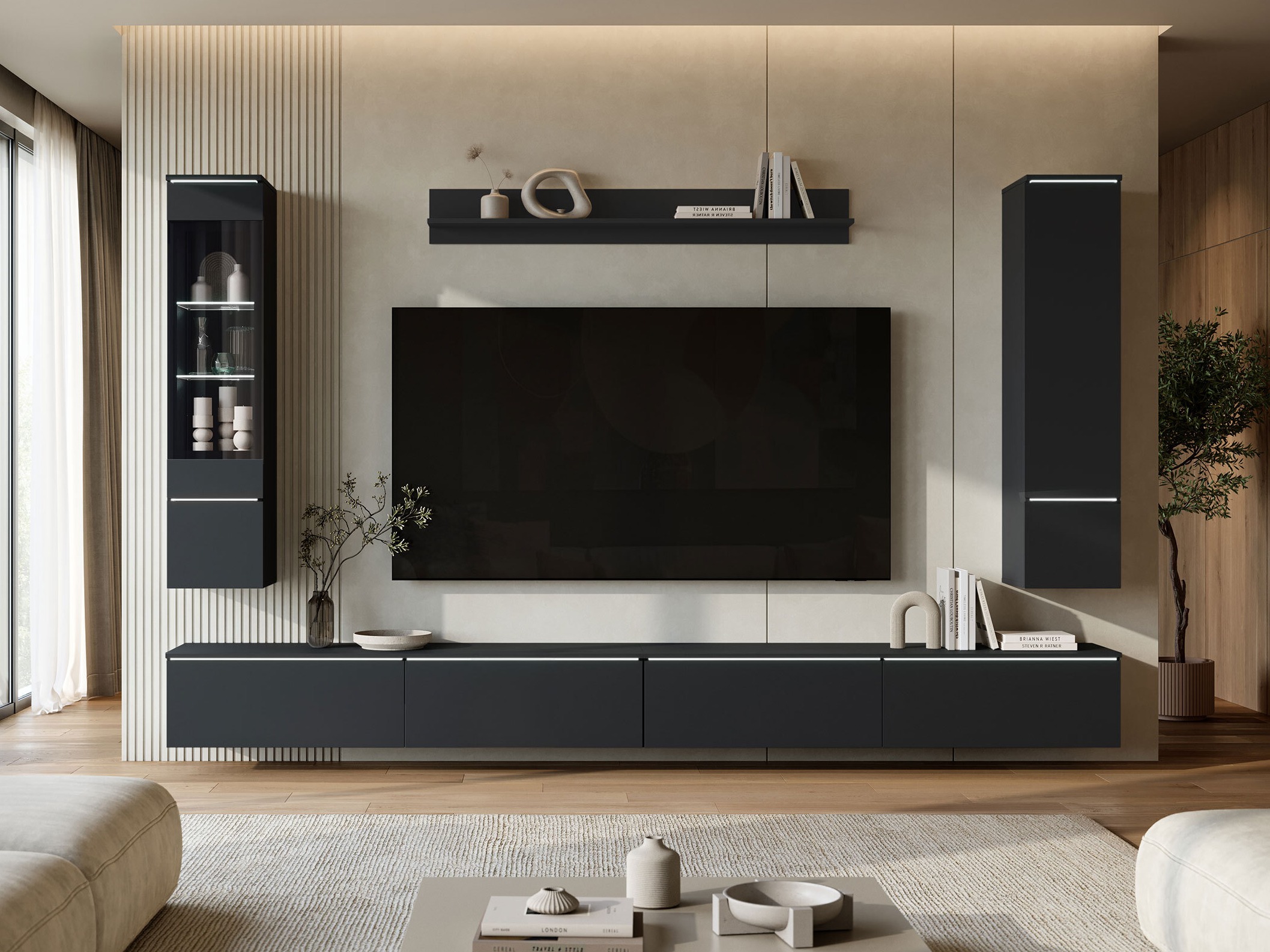 Stofusett Mirfivo 110 (Svartur)