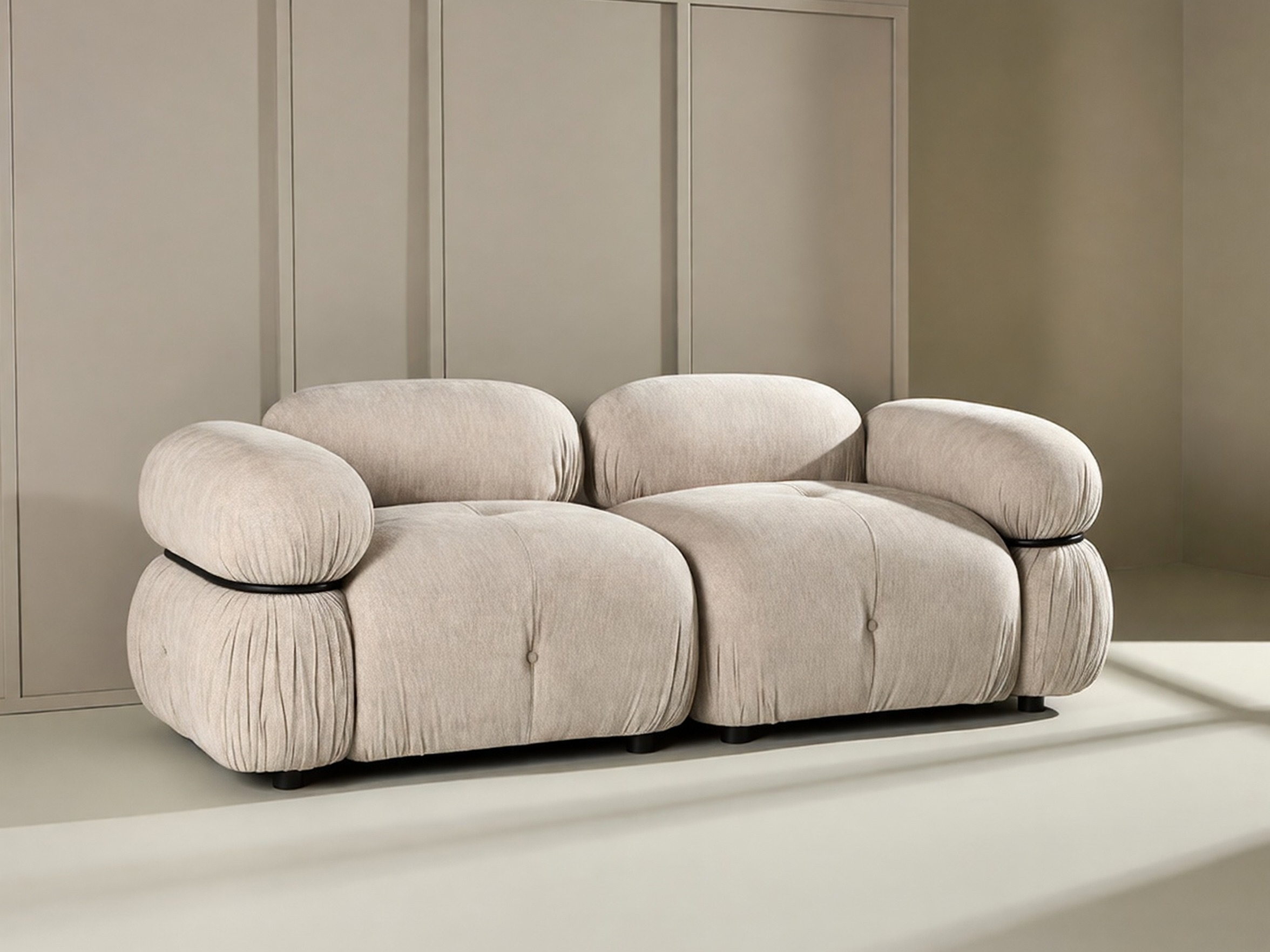 Einingasófi Evardale 103 (Beige + Svartur)