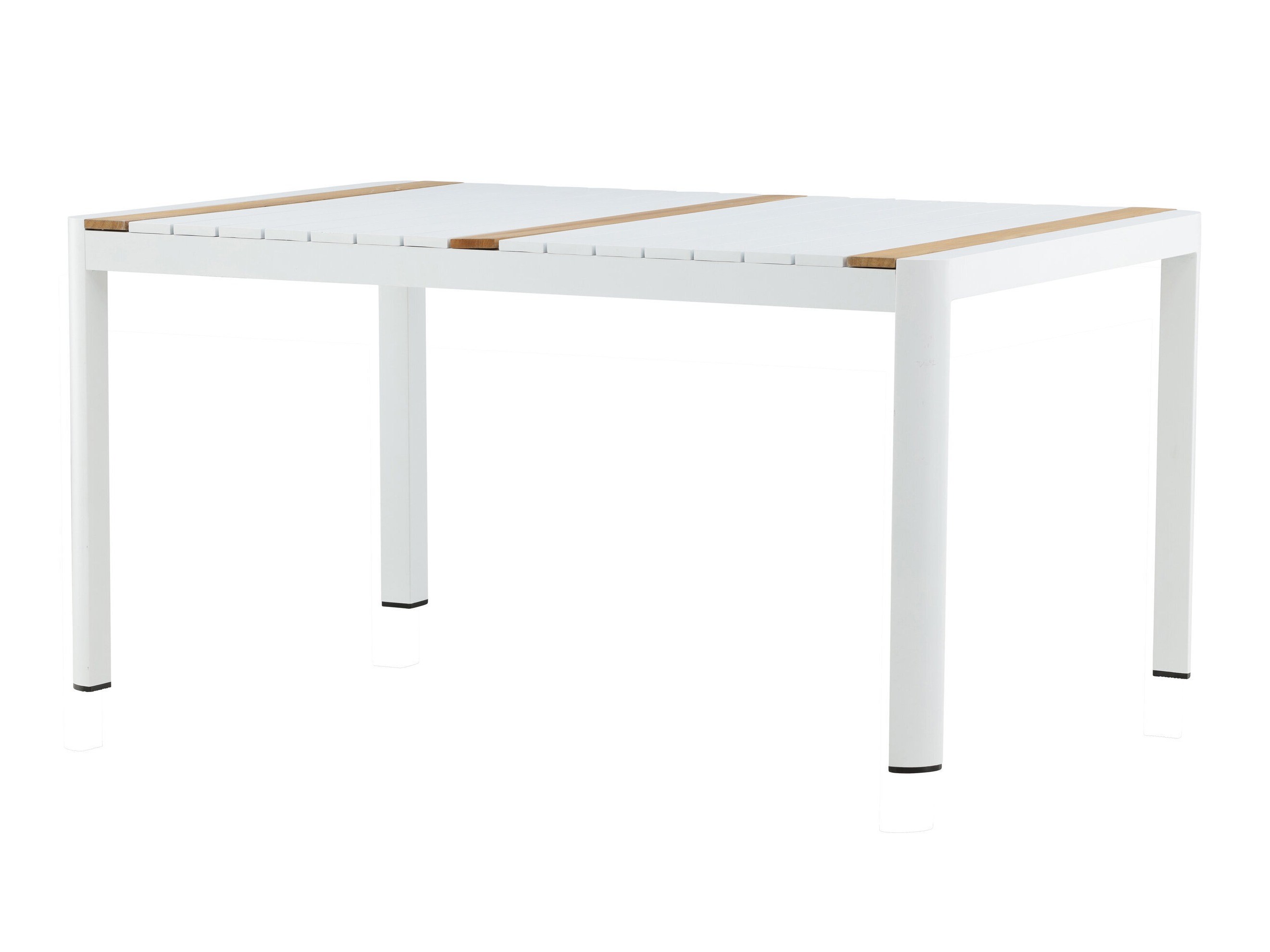 Borð og stólasett Dallas 5318 (Hvítur + Teak)