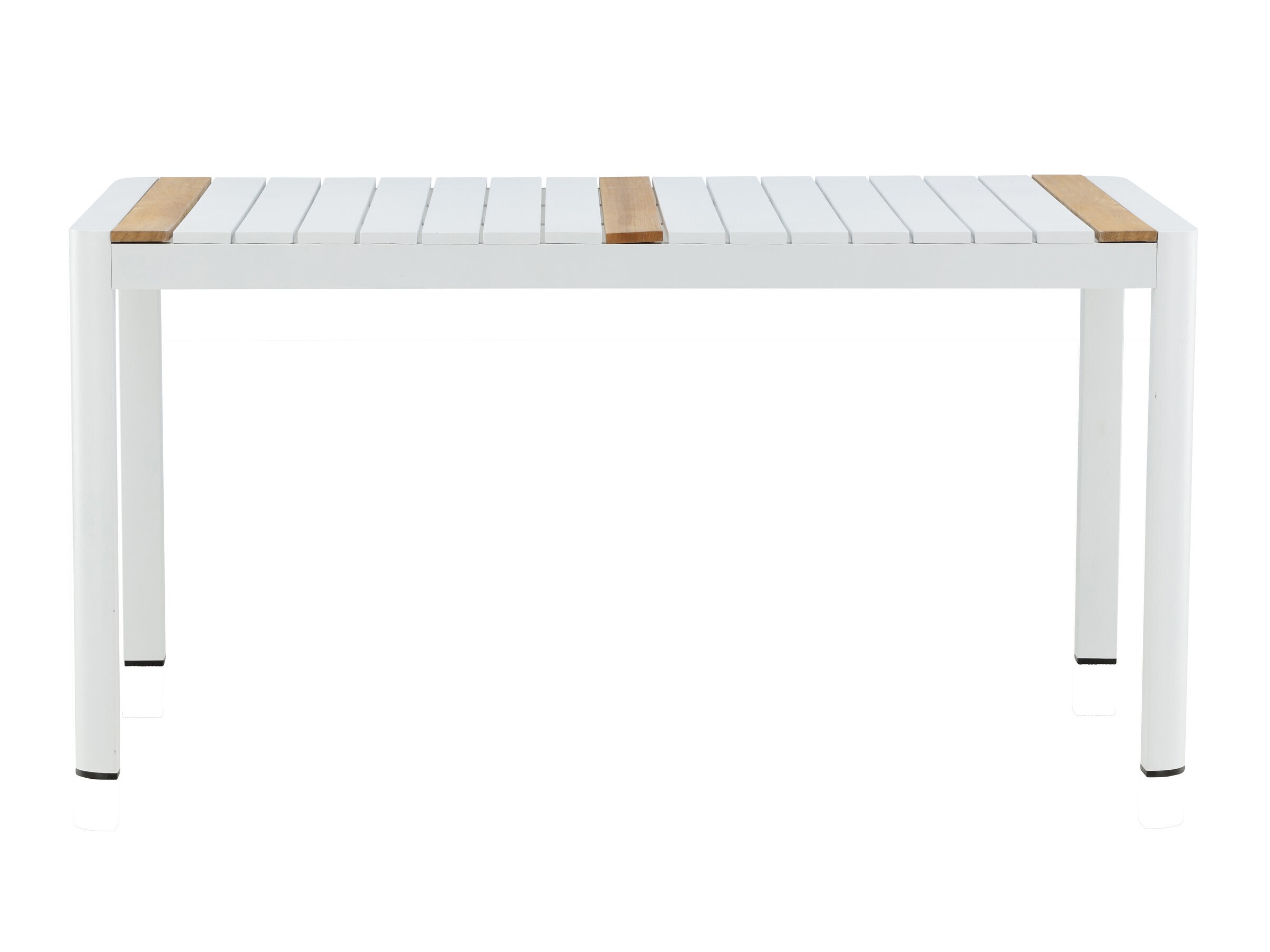 Borð og stólasett Dallas 5318 (Hvítur + Teak)