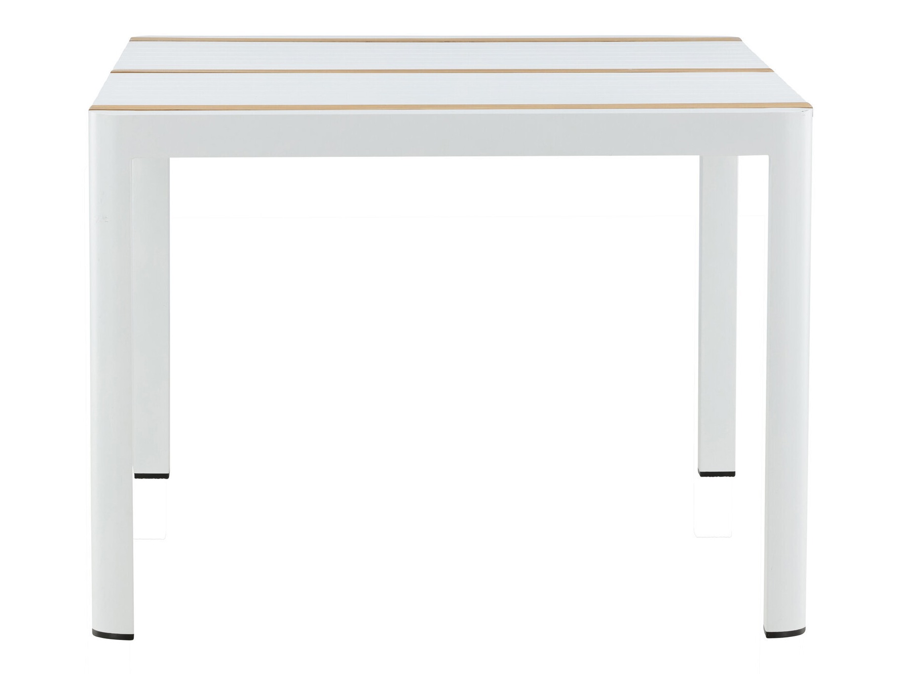 Borð og stólasett Dallas 5318 (Hvítur + Teak)