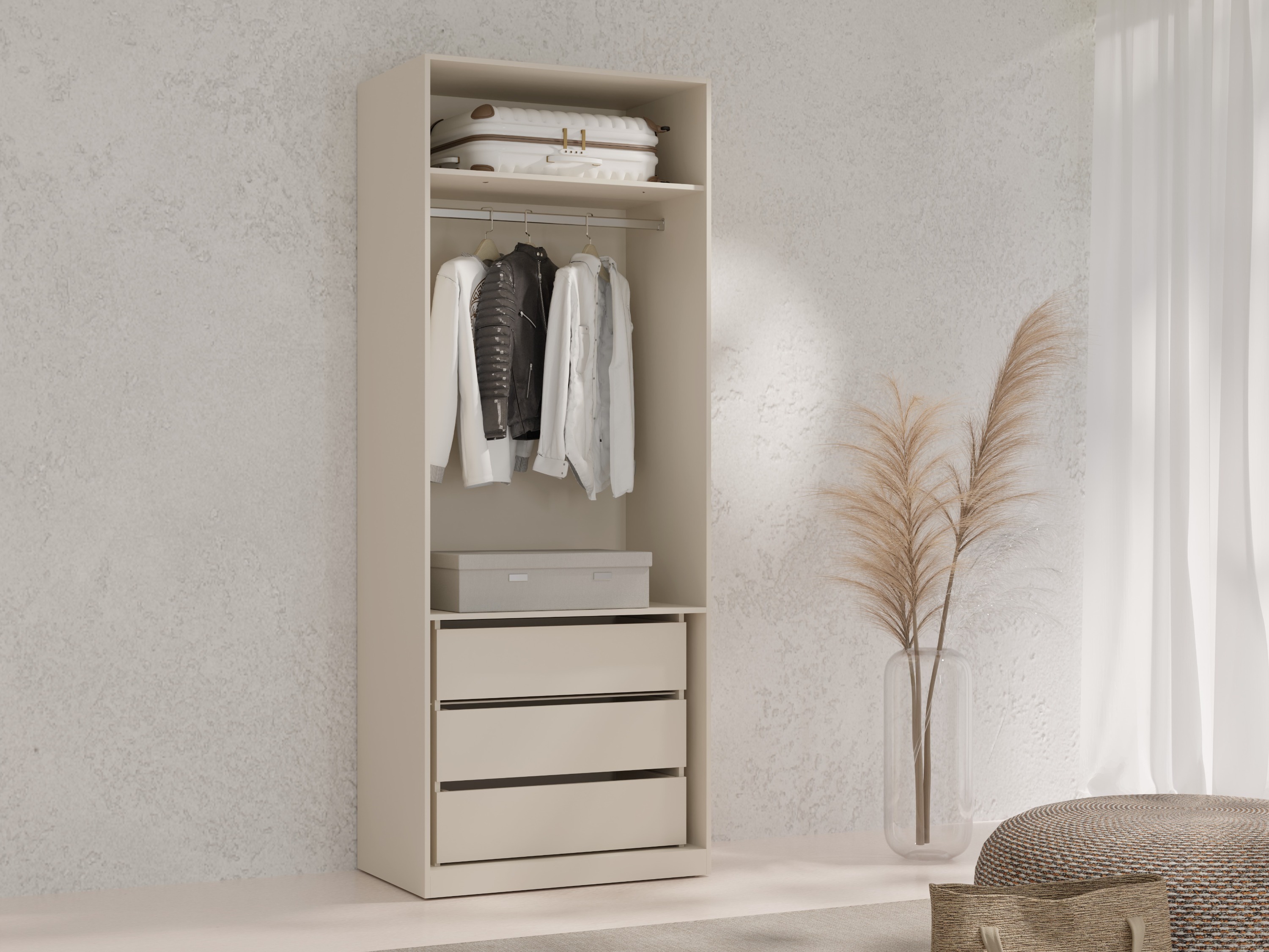 Fataskápur Toledo 145 (Beige)