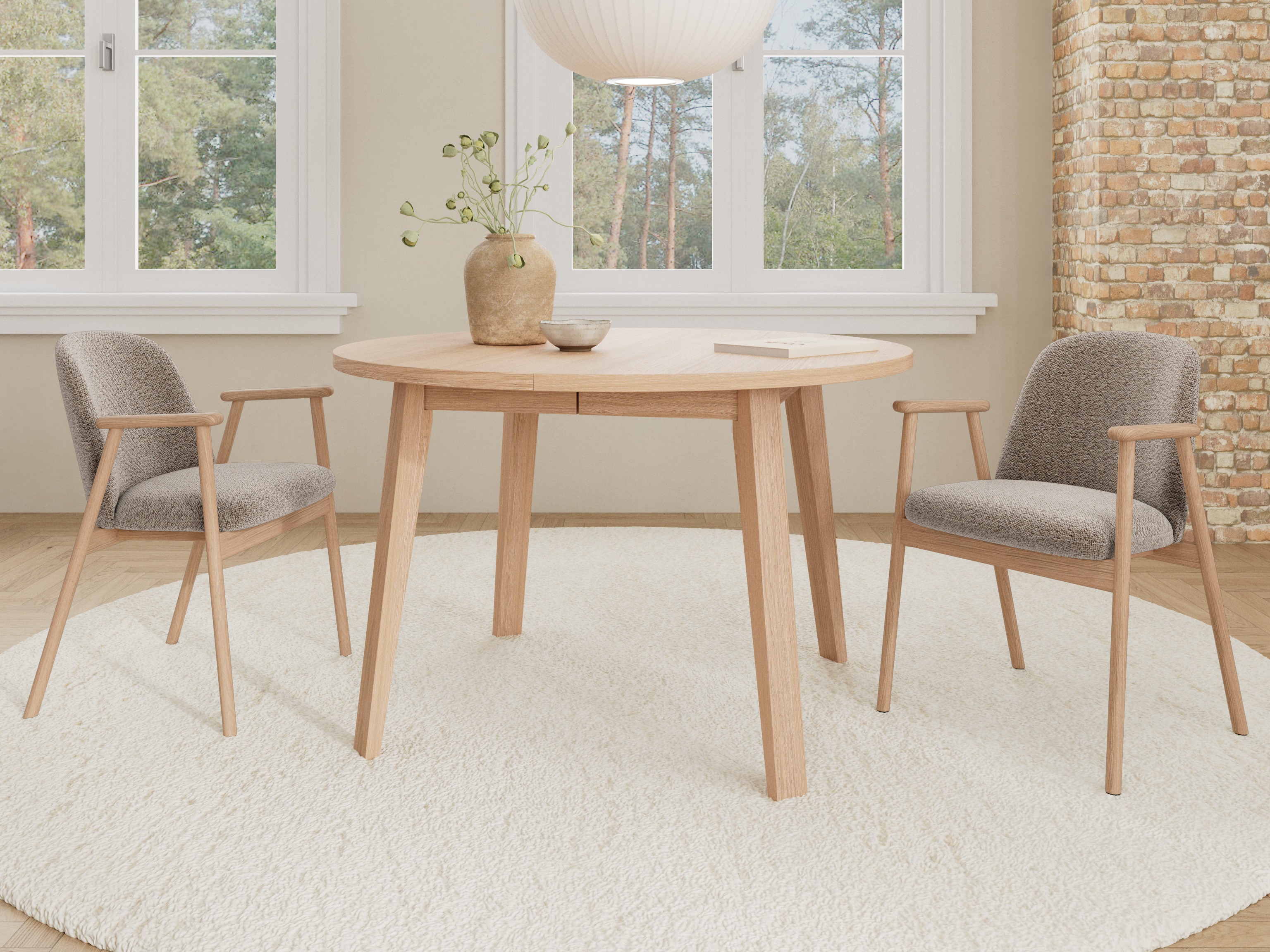 Stóll Norsica 890 (Beige + Ljós viður)
