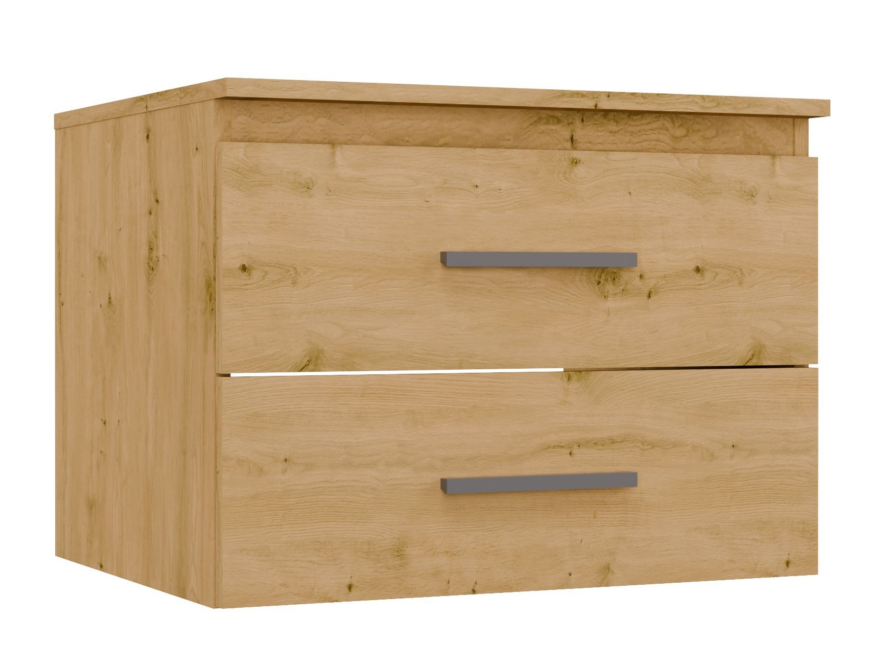Veggfestur baðherbergisskápur fyrir handlaug Nolmaru 112 (Artisan-eik)