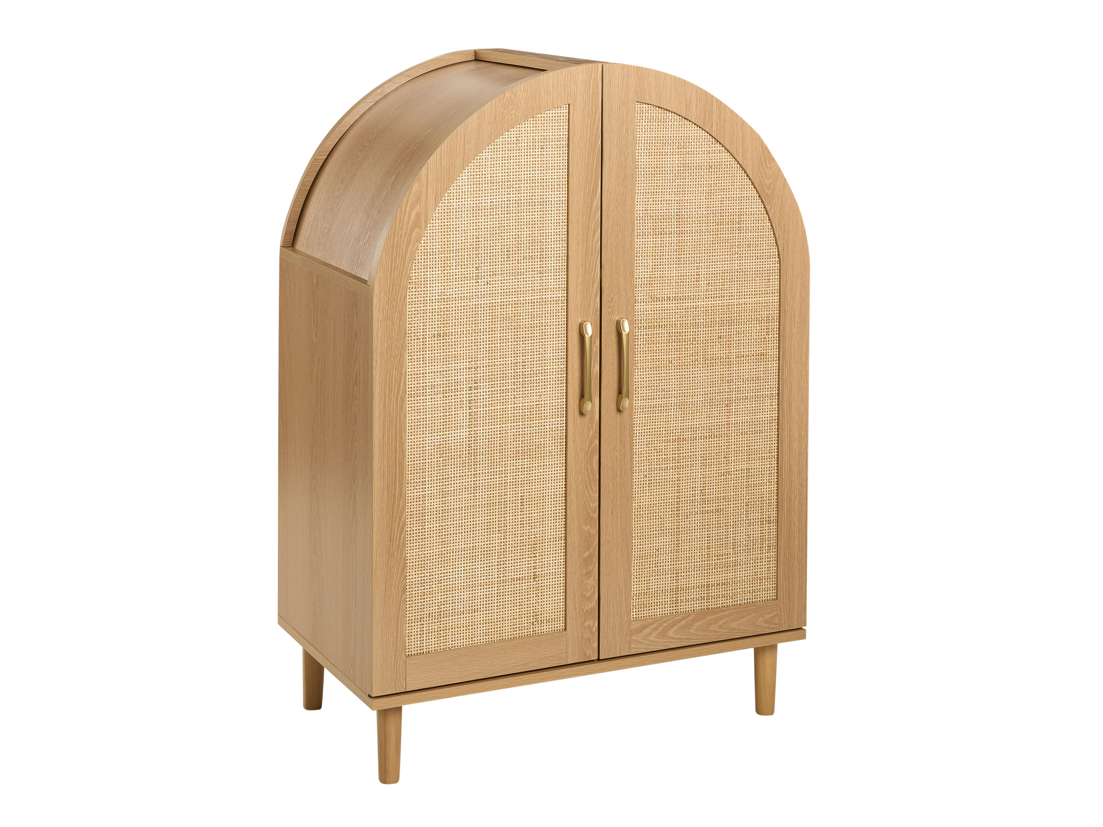 Skenkur Berwyn 3354 (Ljósbrúnn + Rattan mynstur)