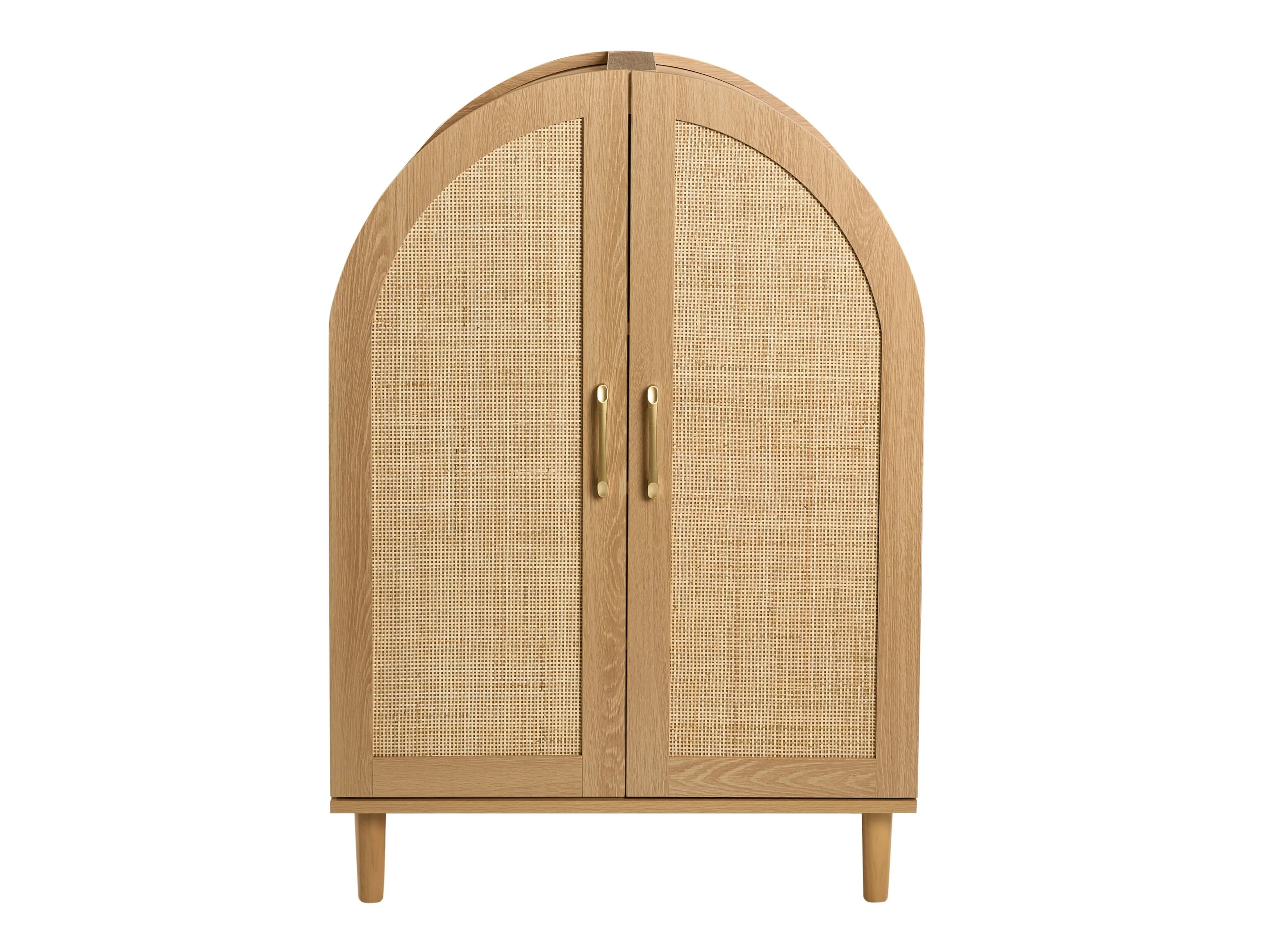 Skenkur Berwyn 3354 (Ljósbrúnn + Rattan mynstur)