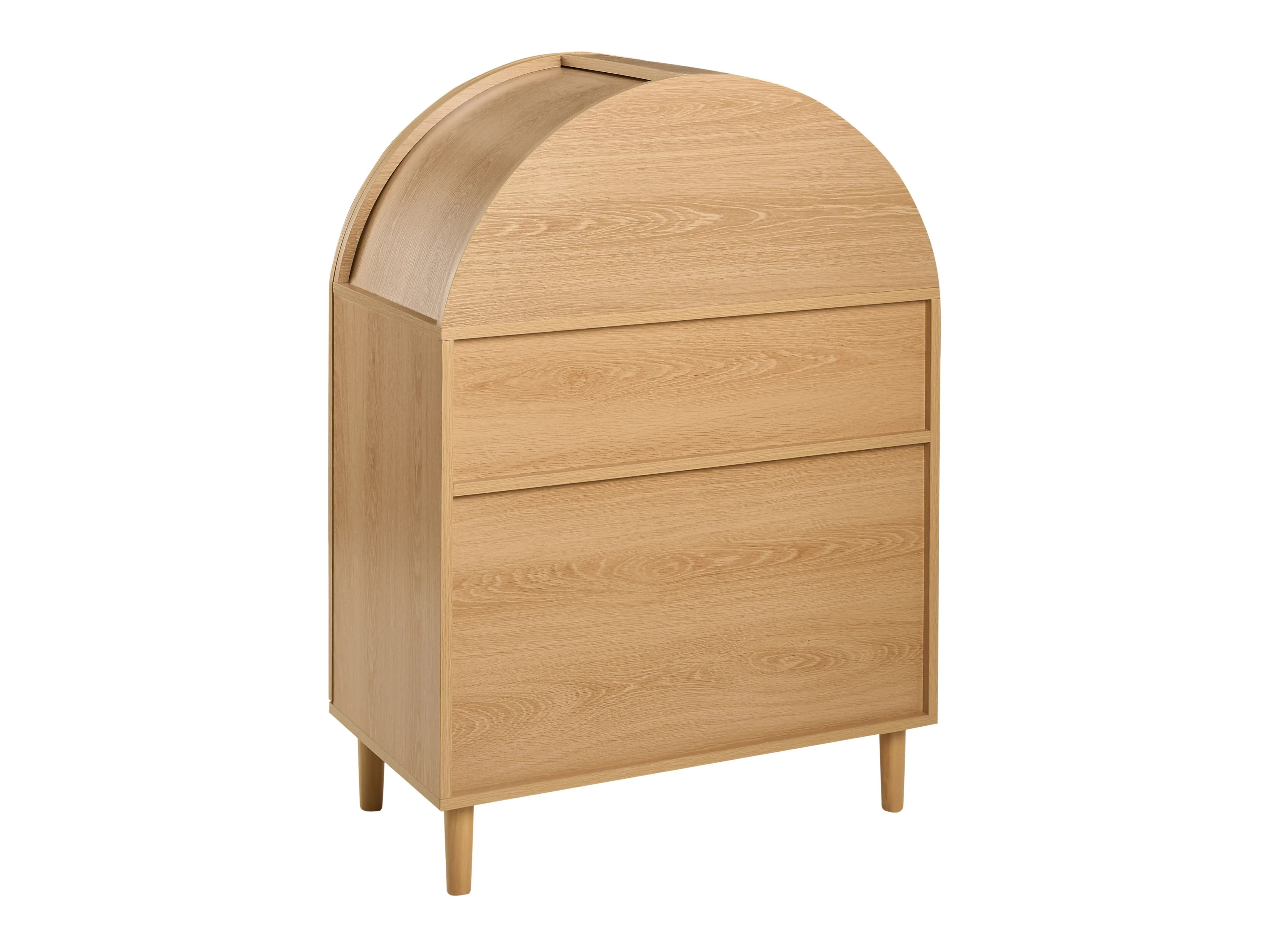 Skenkur Berwyn 3354 (Ljósbrúnn + Rattan mynstur)