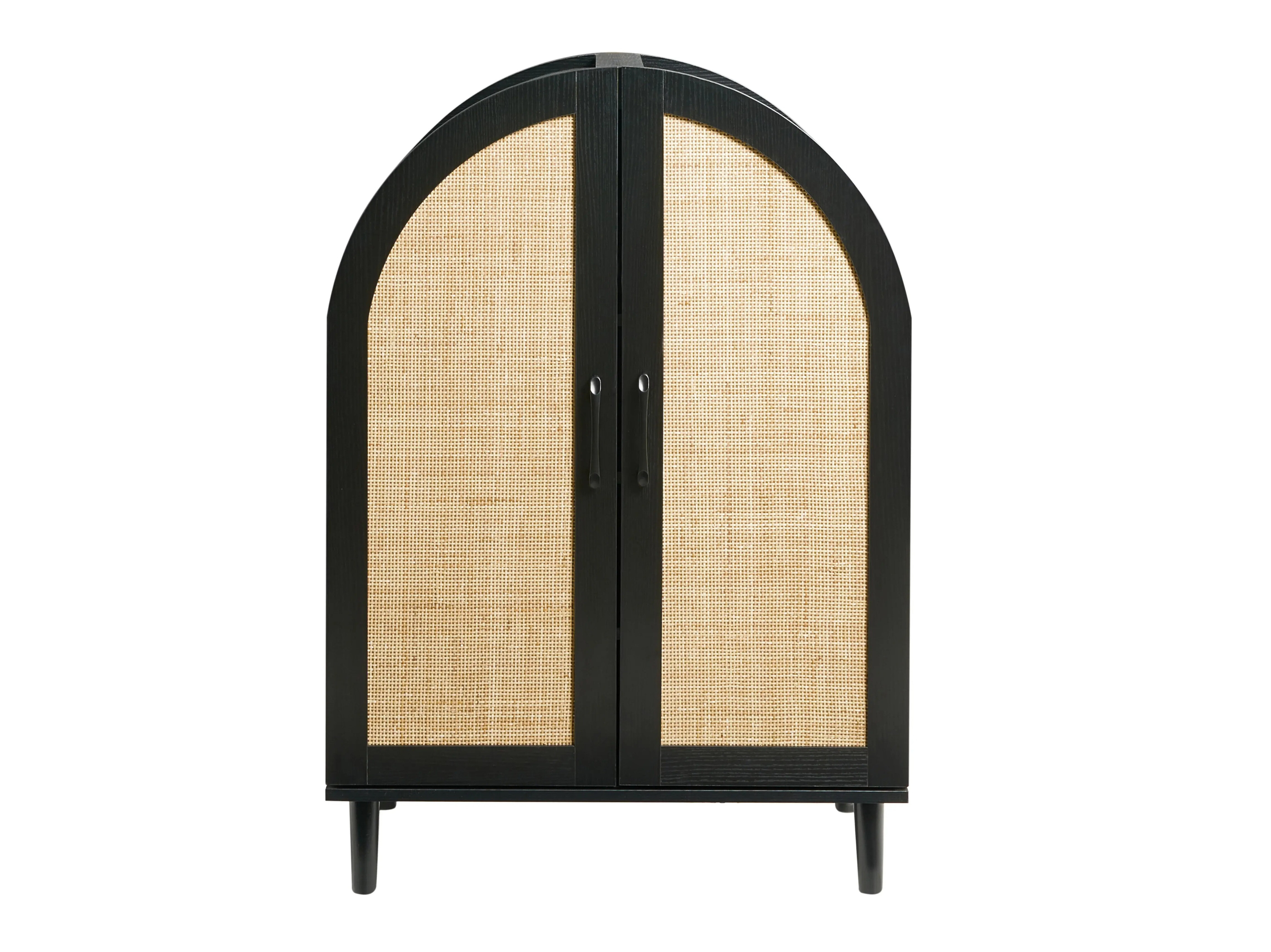 Skenkur Berwyn 3354 (Svartur + Rattan mynstur)