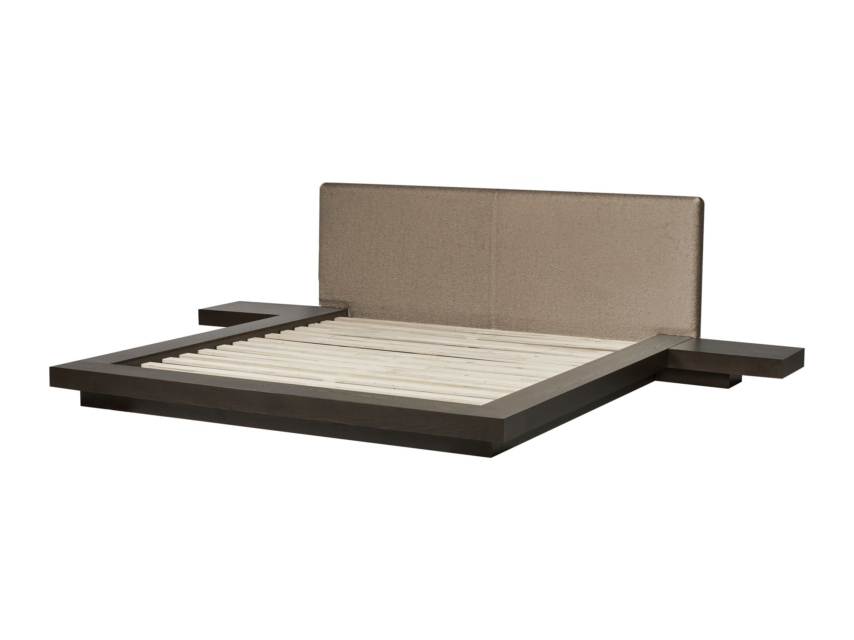 Rúm Berwyn 3144 (Dökkur viður + Taupe)