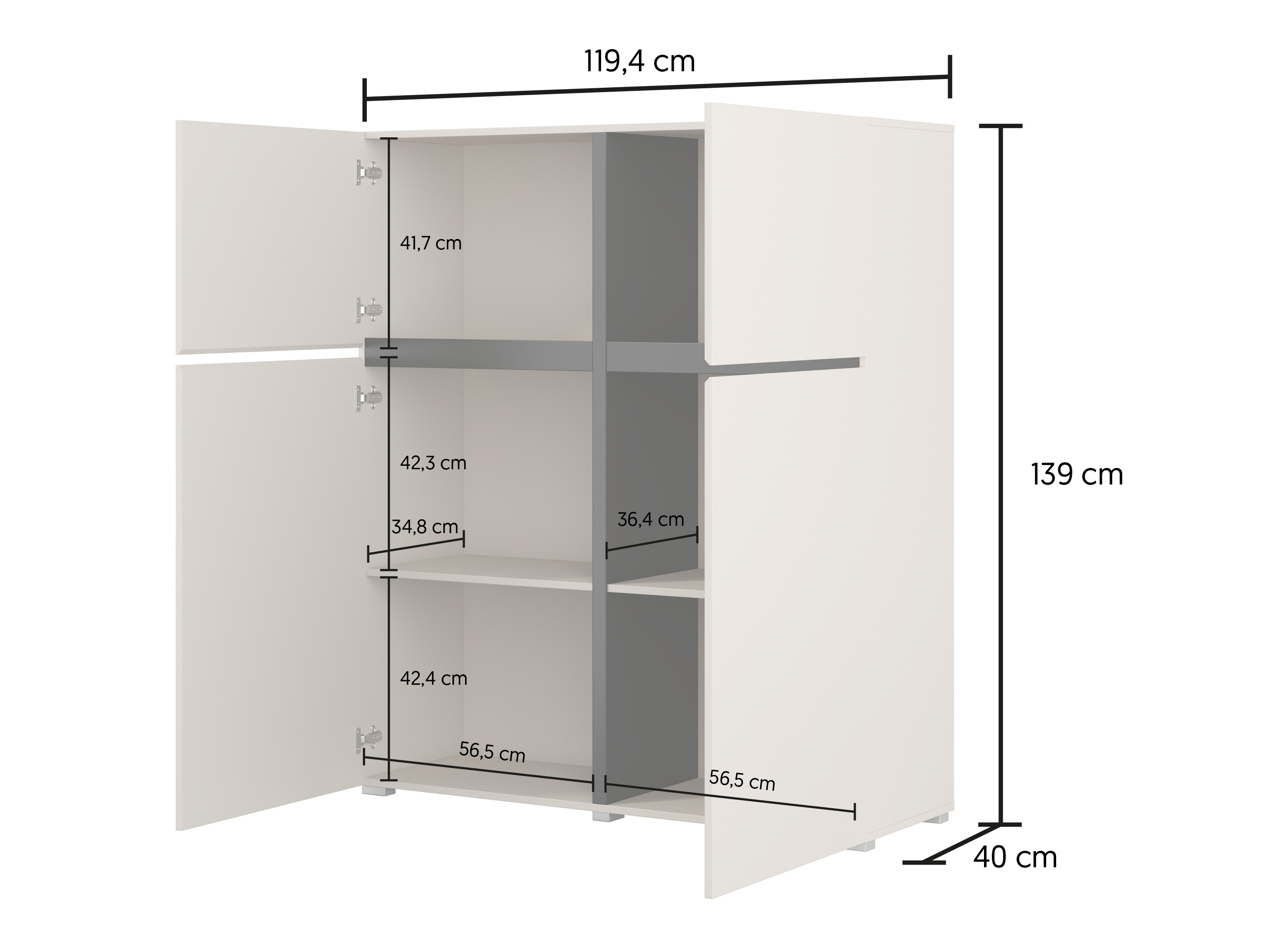 Skenkur Alfere 105 (Svartur)