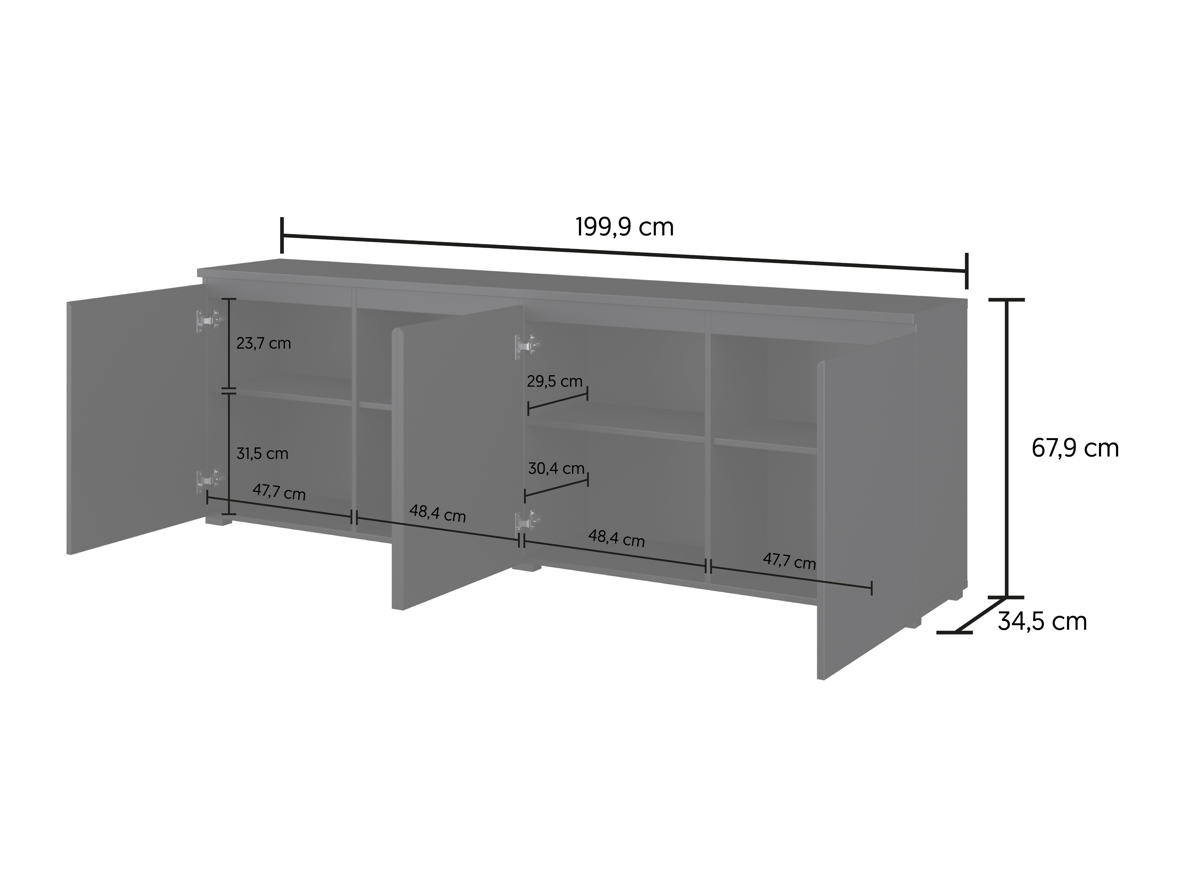Skenkur Baletu 105 (Svartur)