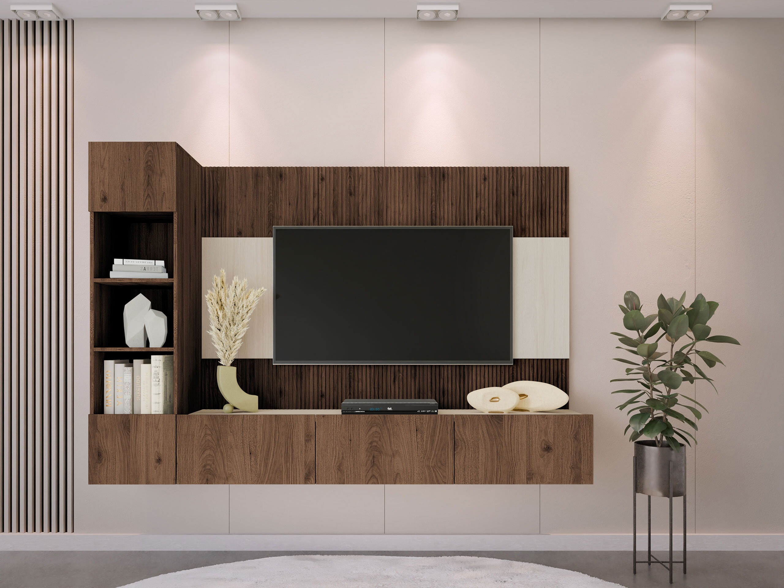 Stofusett Comfivo Salix II (Valhneta + Ljóst Travertine)
