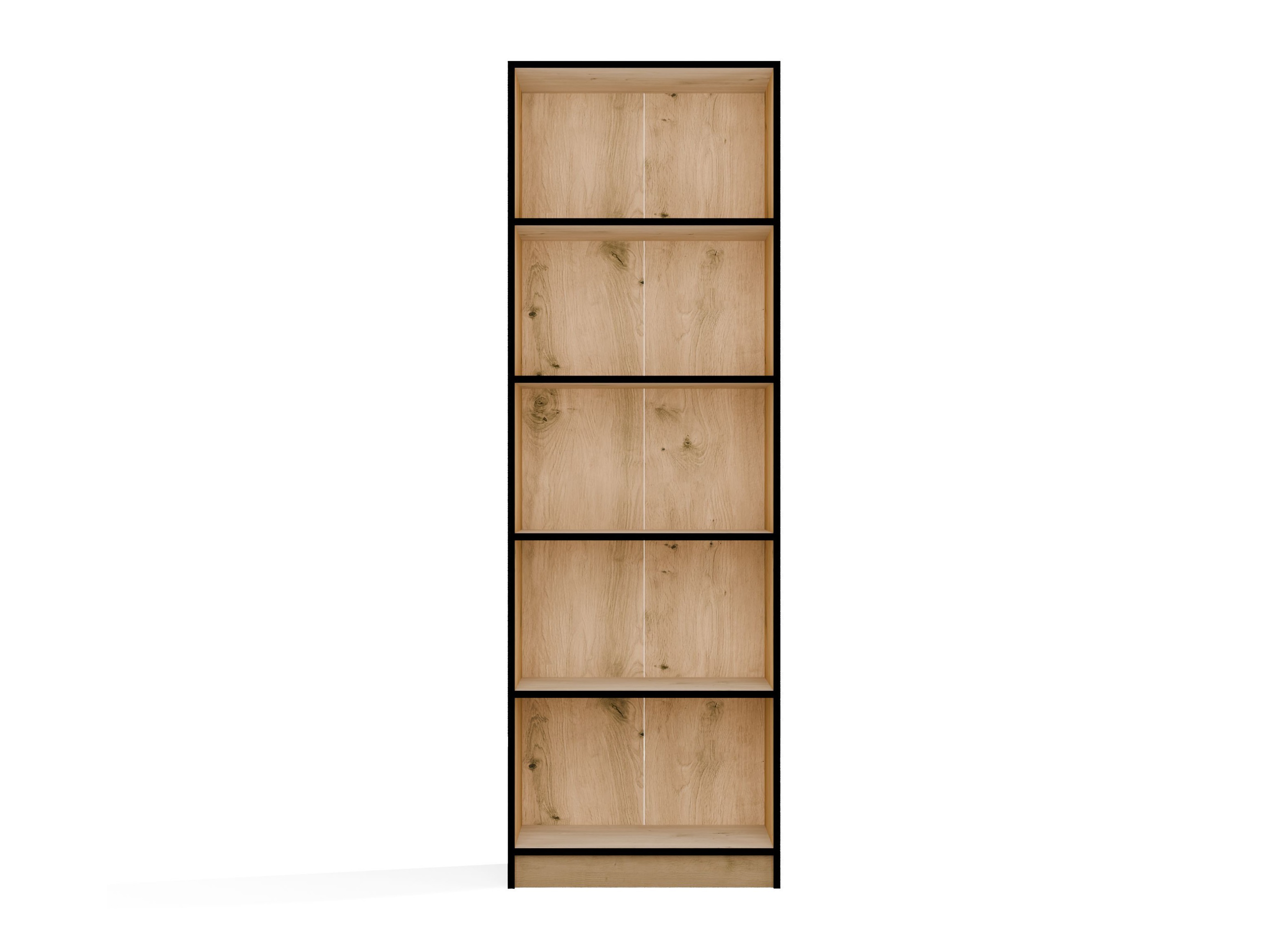 Bókahilla Mandeville 191 (Artisan-eik + Svartur)