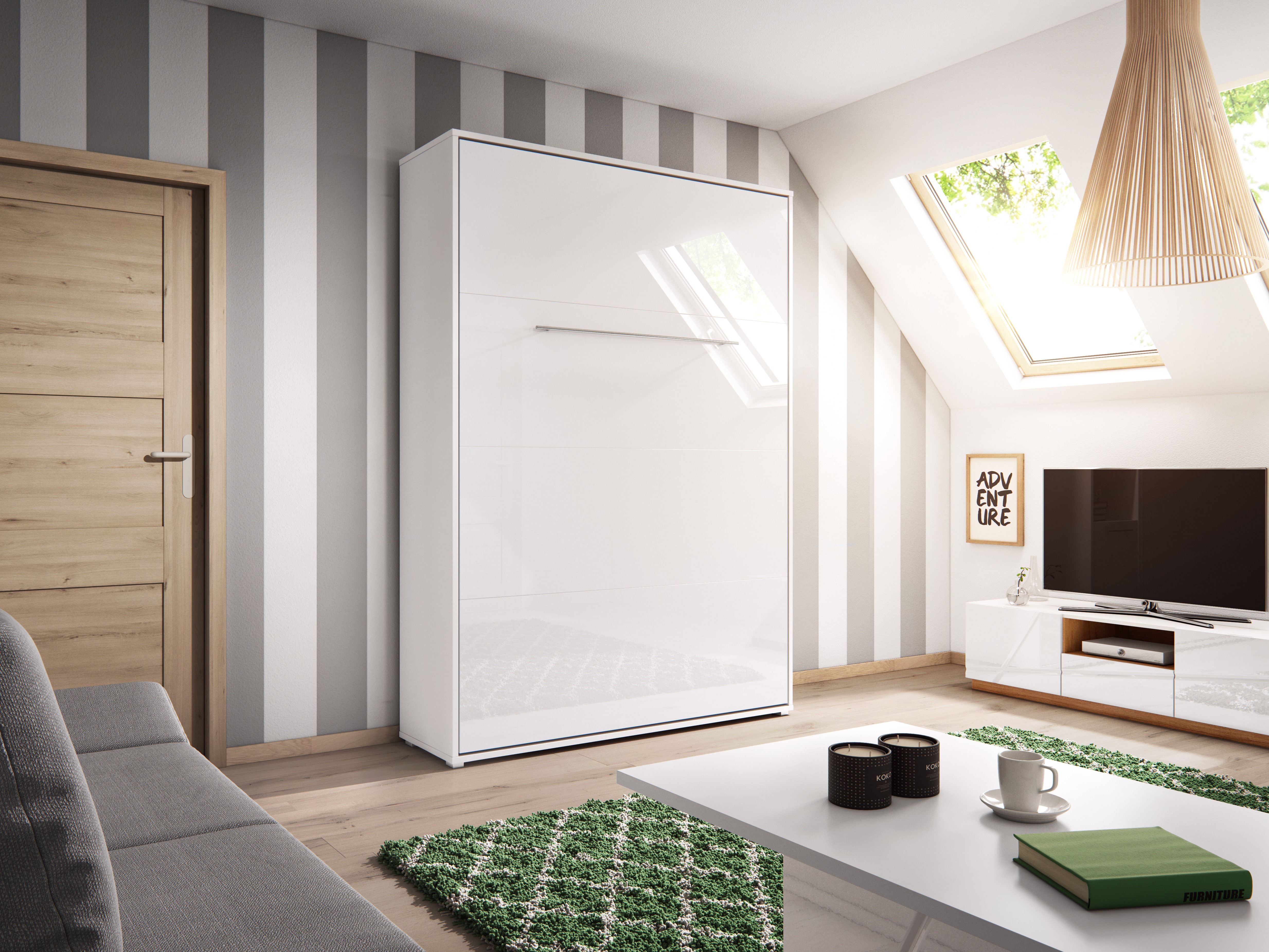 Veggrúm Concept Pro Lenart III (Hvítur + Hvítt háglans)