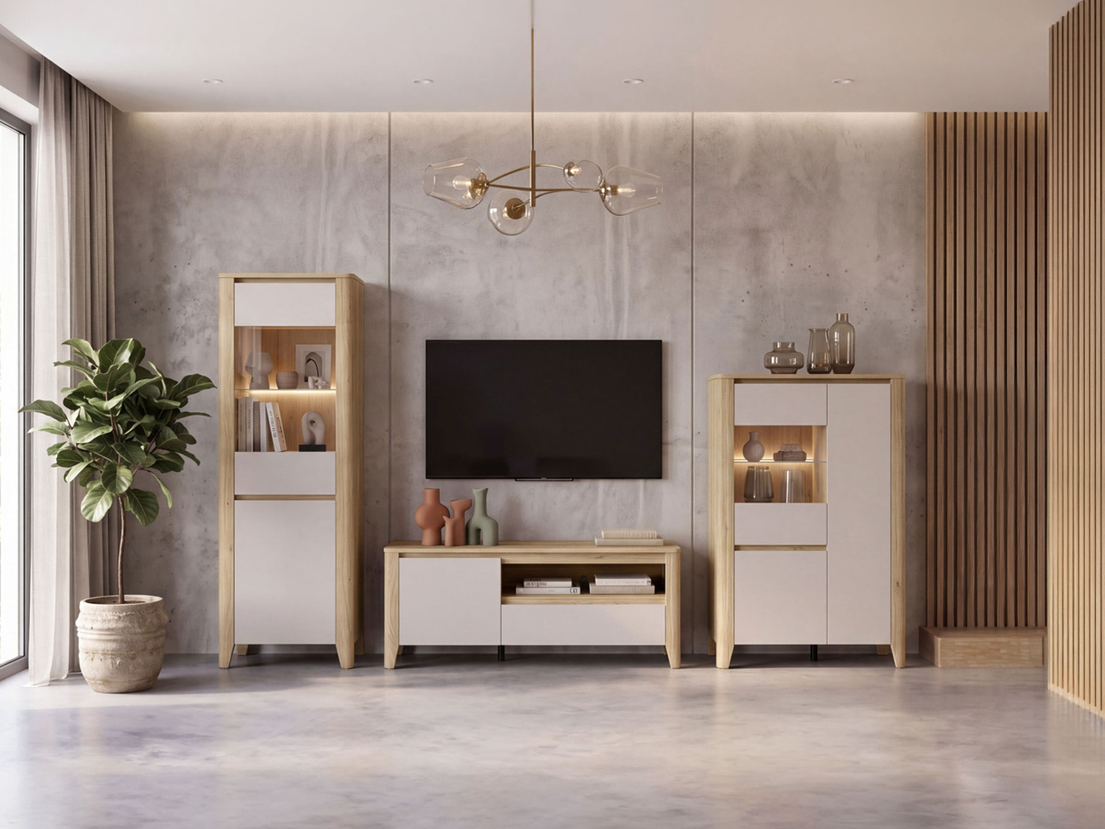 Stofusett Talduno 108 (Ljós eik + Kasmír)