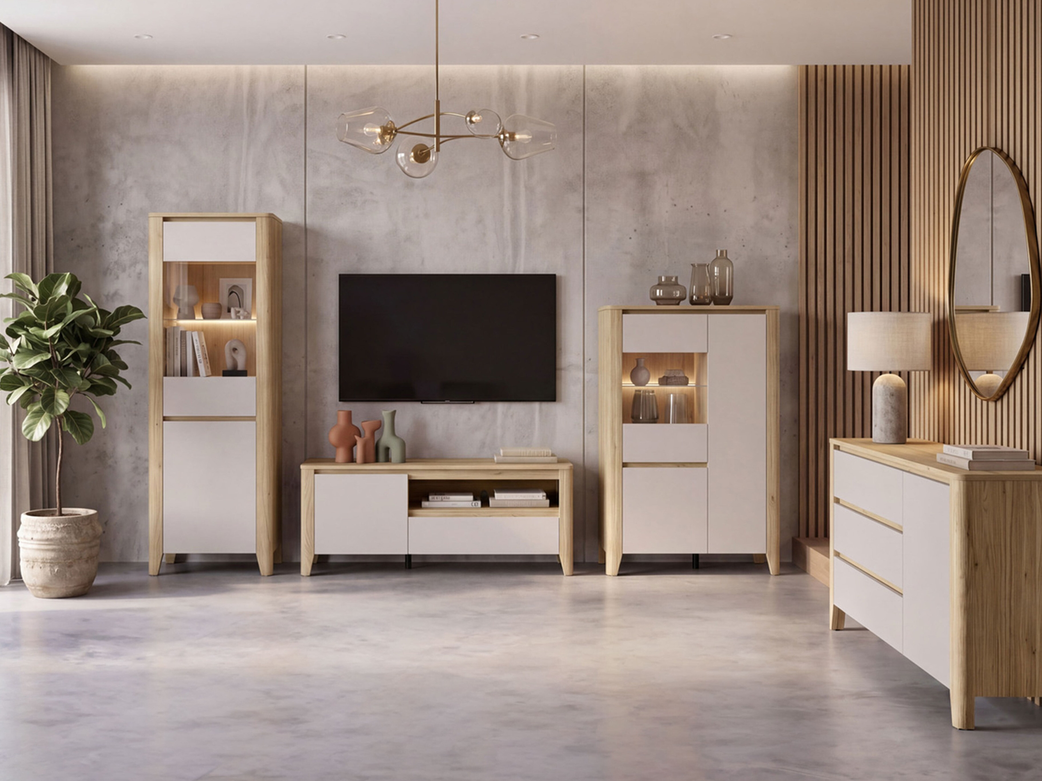 Stofusett Talduno 108 (Ljós eik + Kasmír)