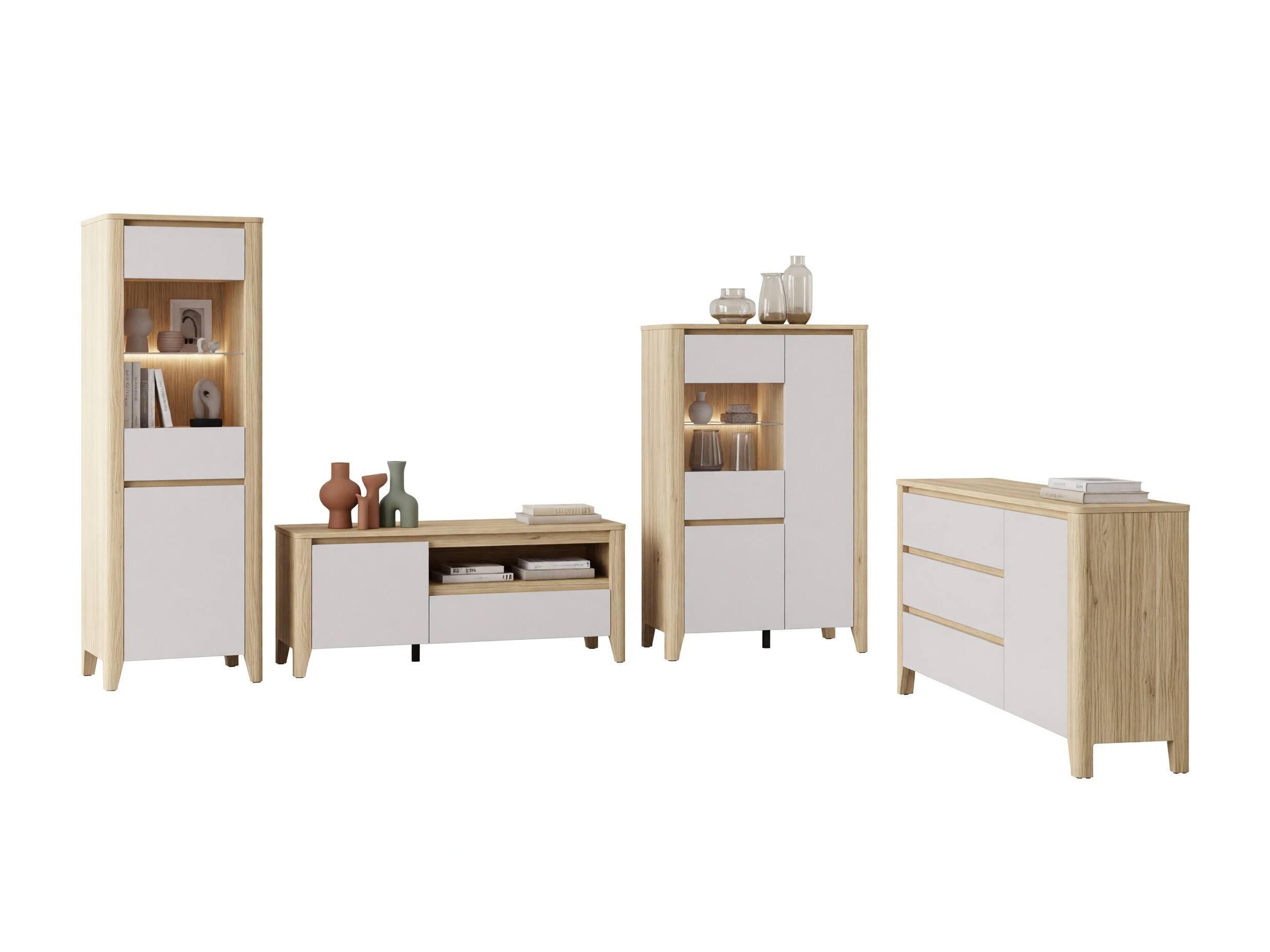 Stofusett Talduno 108 (Ljós eik + Kasmír)