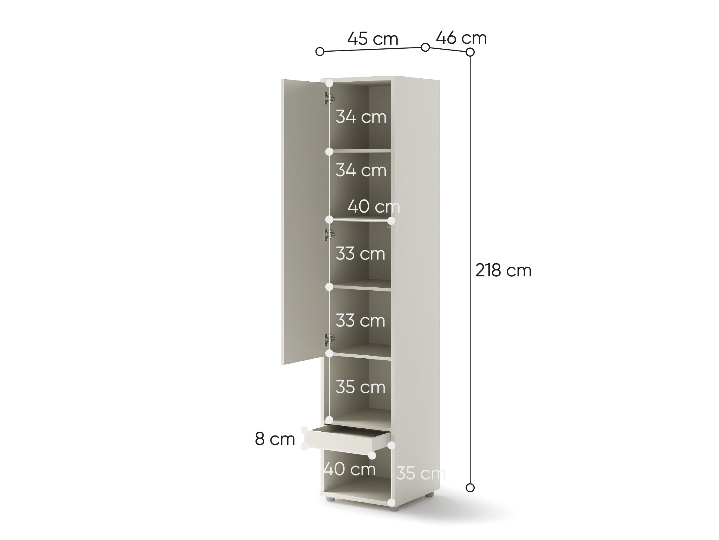 Bókahilla Concept Lenart II (Artisan-eik)
