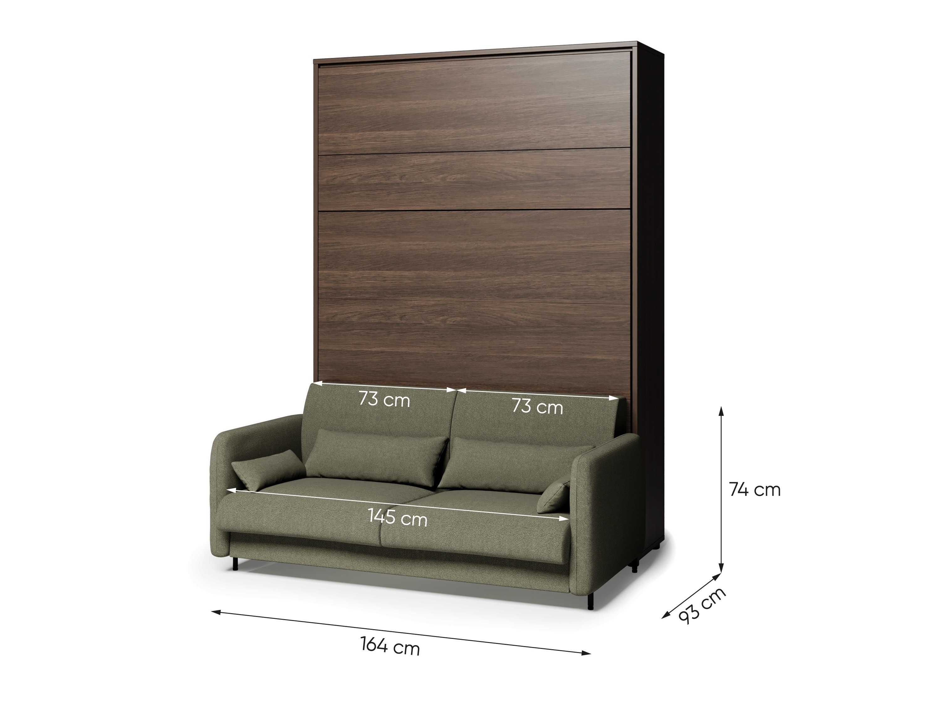 Veggrúm Concept Lenart VII (Dökk eik + Beige)