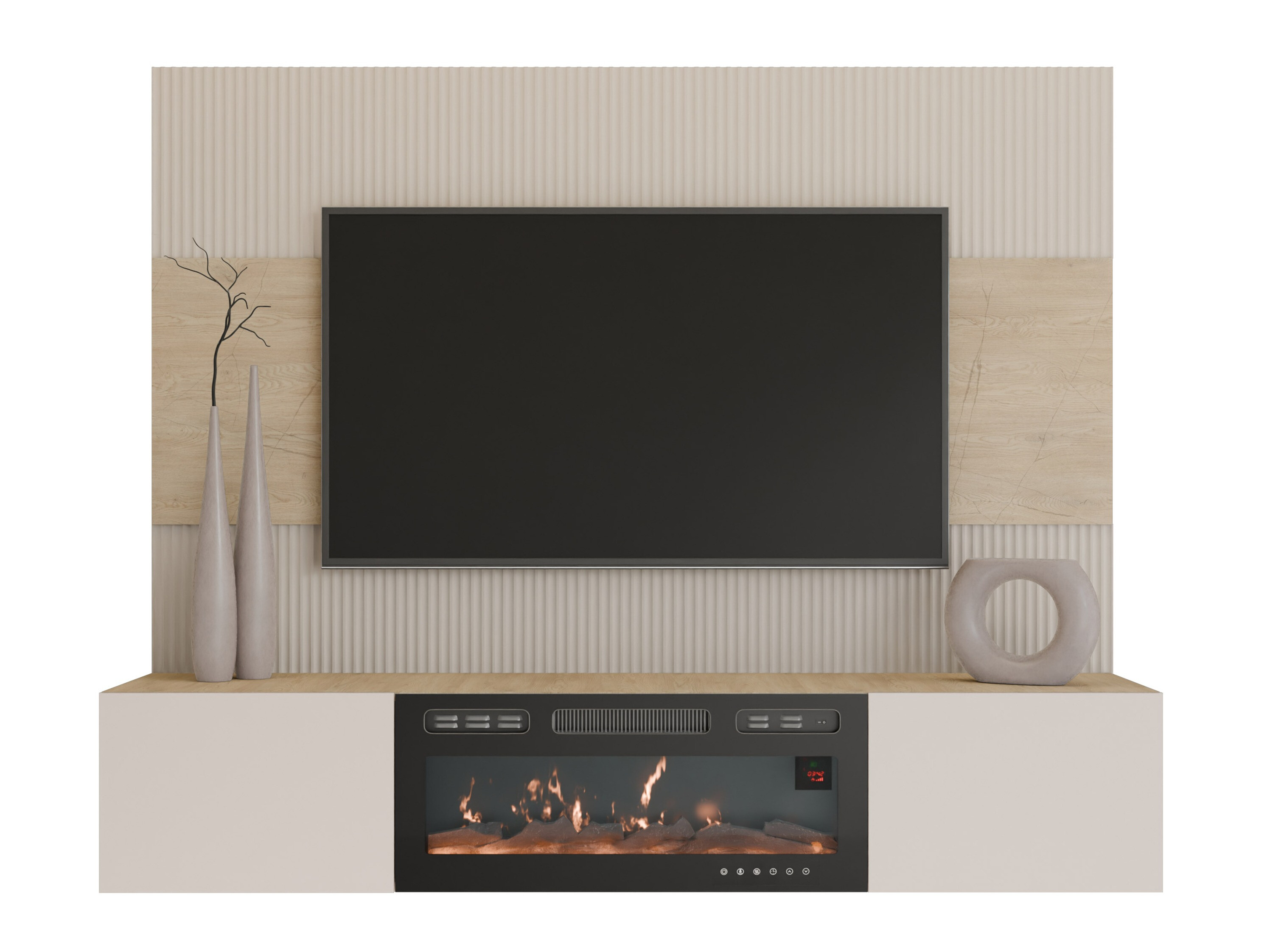 Stofusett Comfivo Salix VII (Beige + Cremona eik)