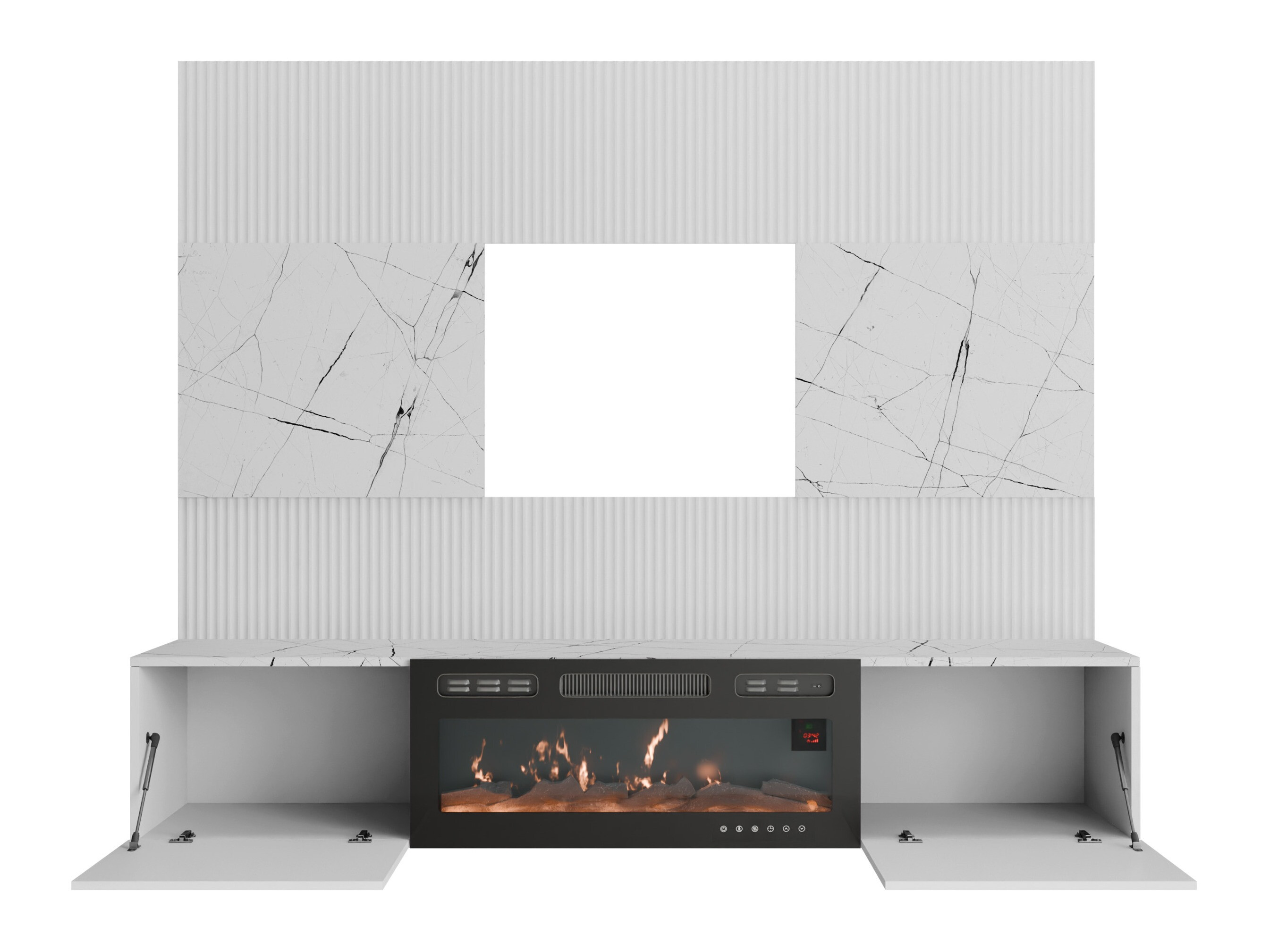 Stofusett Comfivo Salix VII (Hvítur + Hvítur marmari)